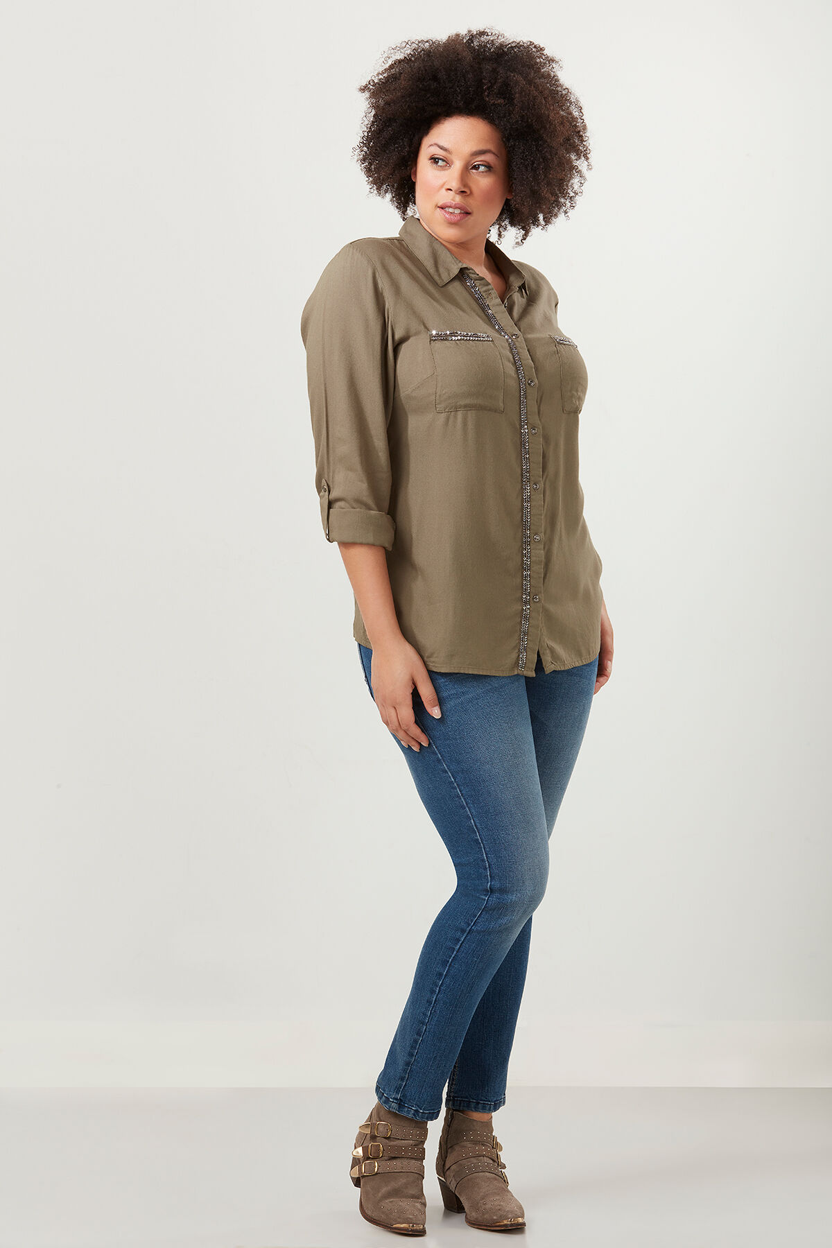 Blouse met pailletten en kraaltjes image number 3