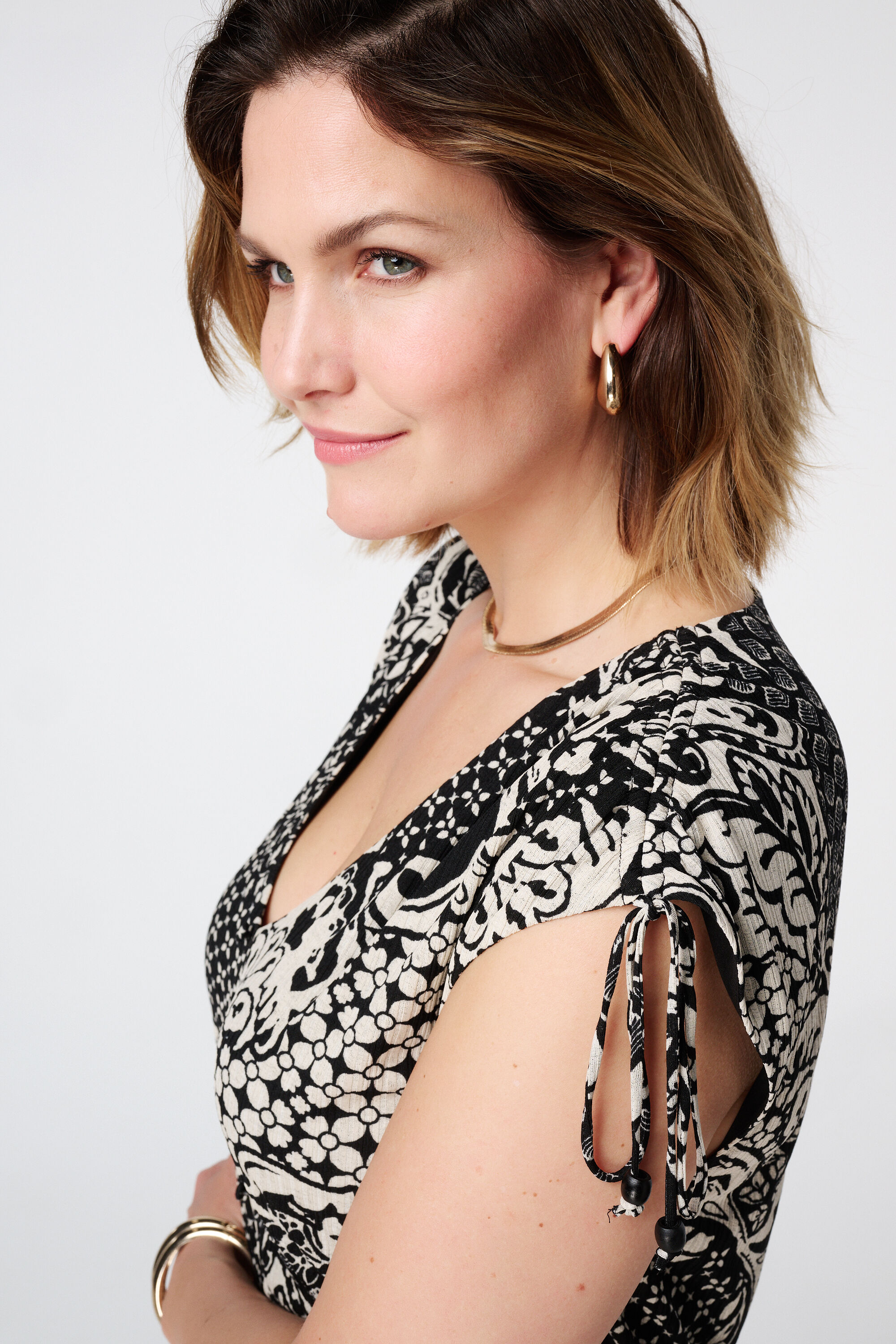 Midi jurk met paisley print image number 4