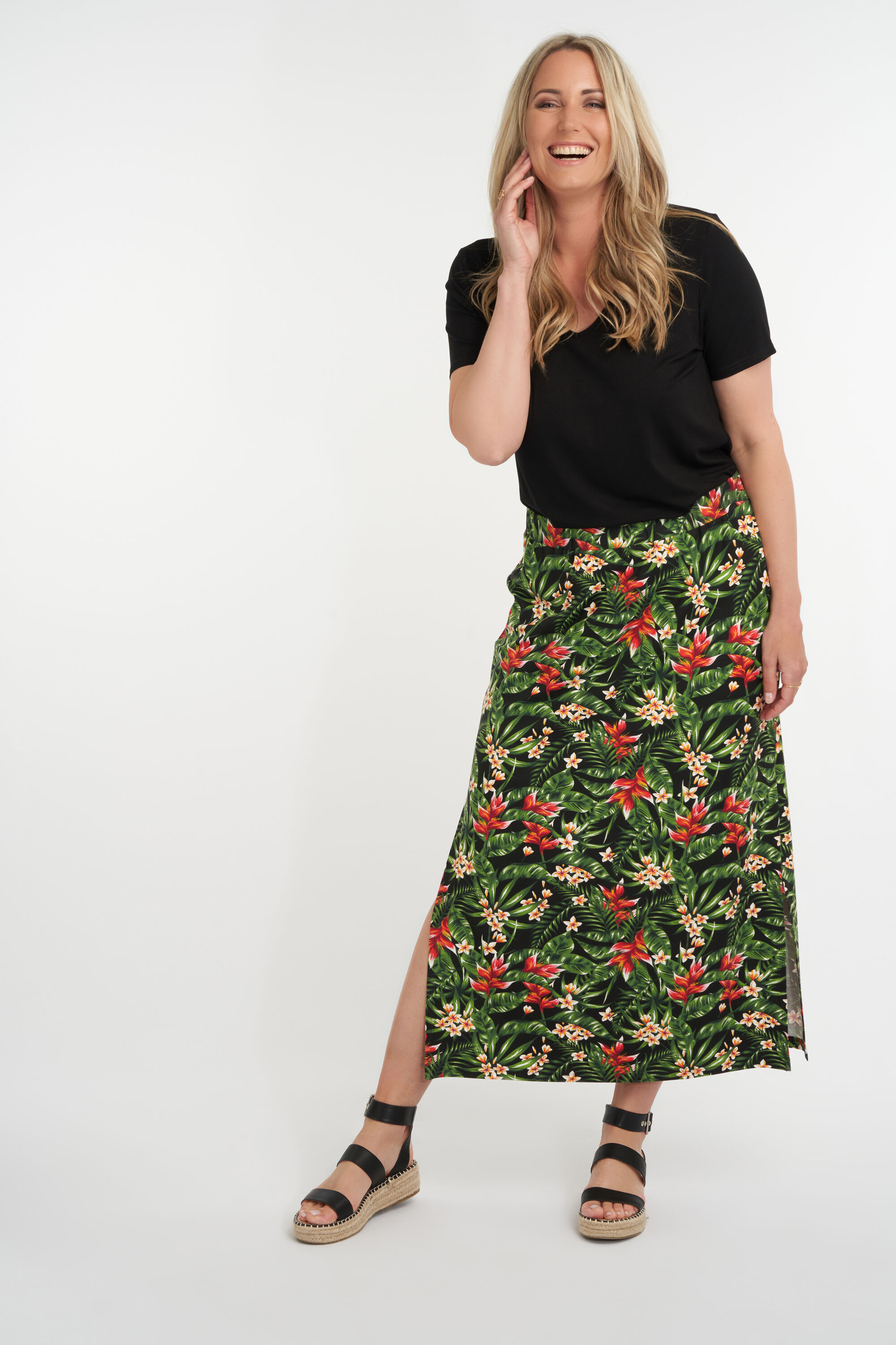 Lange dames sale rok met split