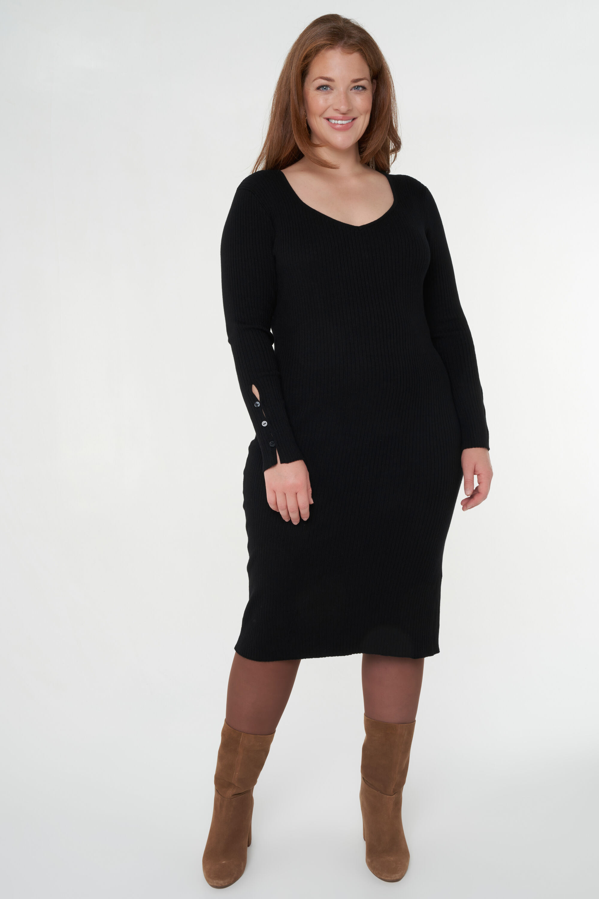 Rib hot sale jurk dames