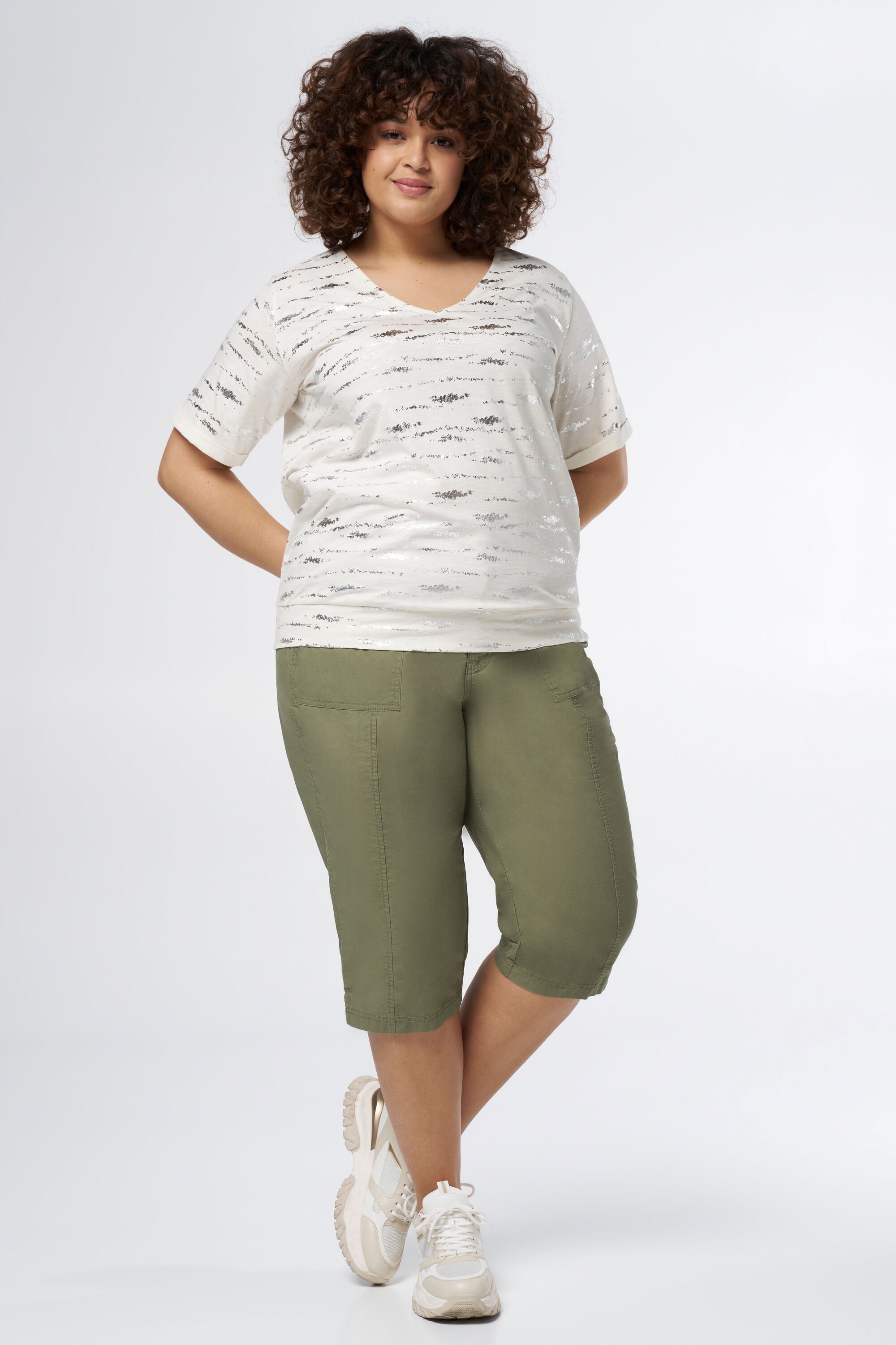 T-shirt met metallic details image number 5