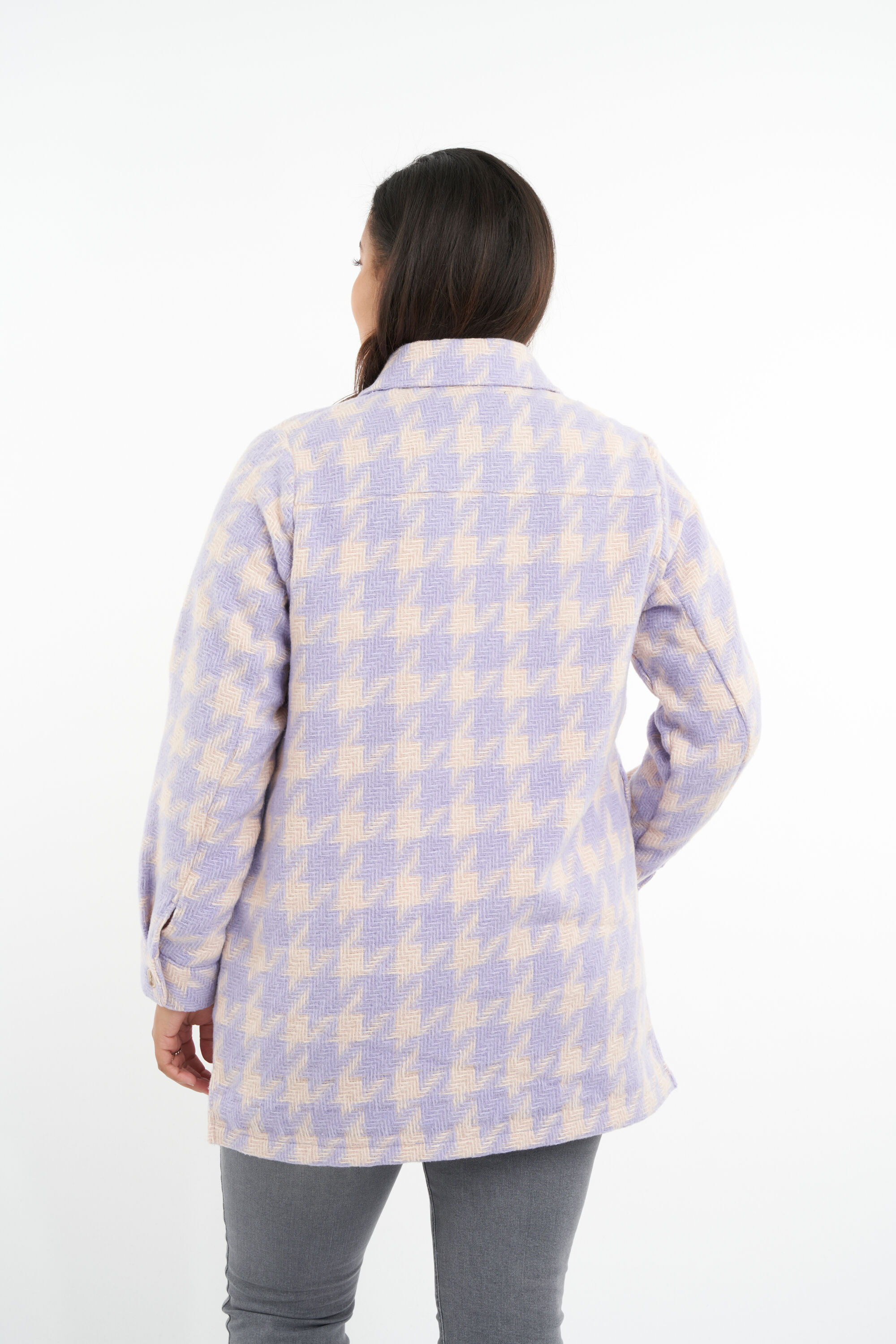 Shacket met pied-de-poule print image number 4