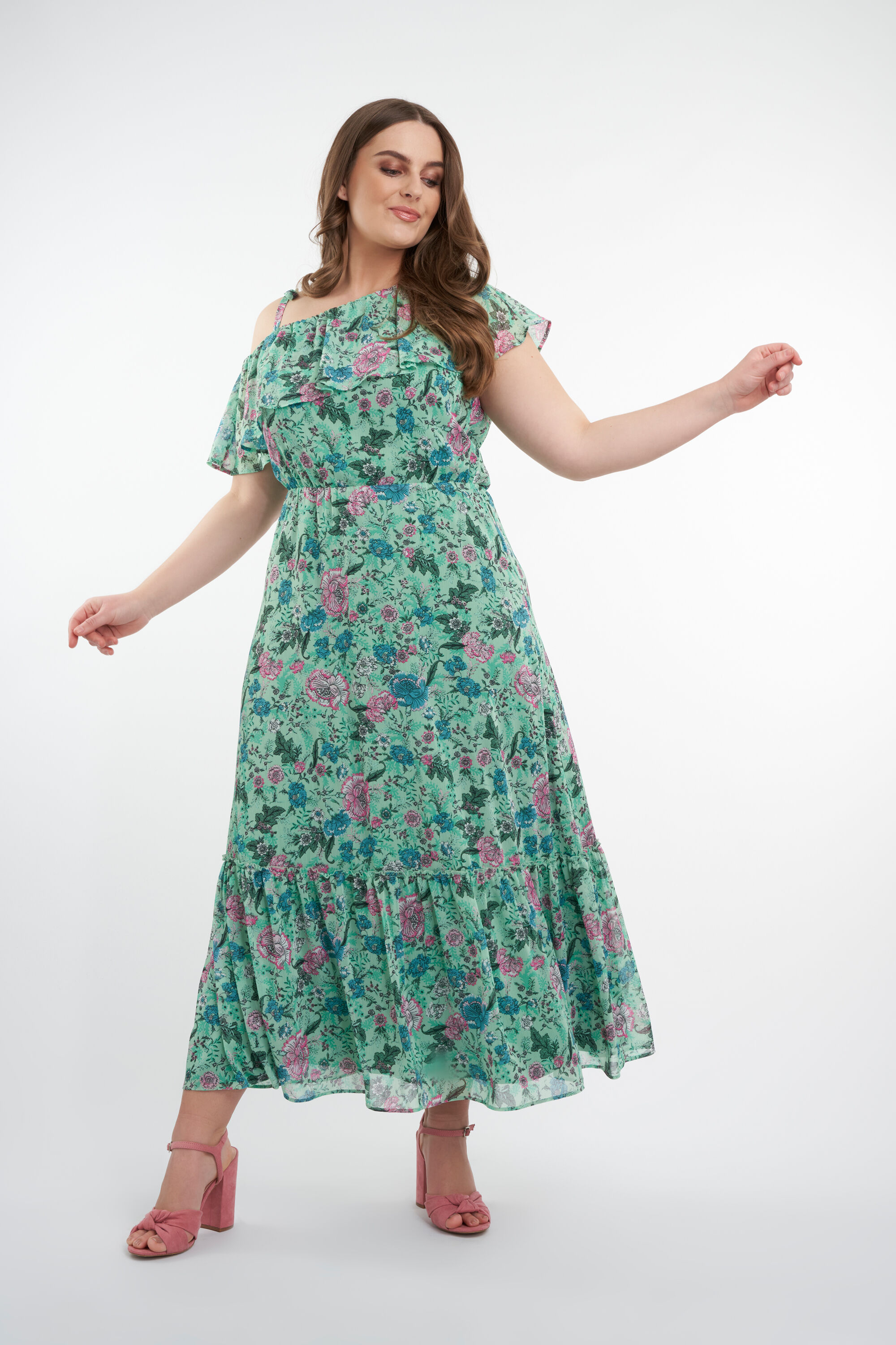 Lange jurk met print image number 7