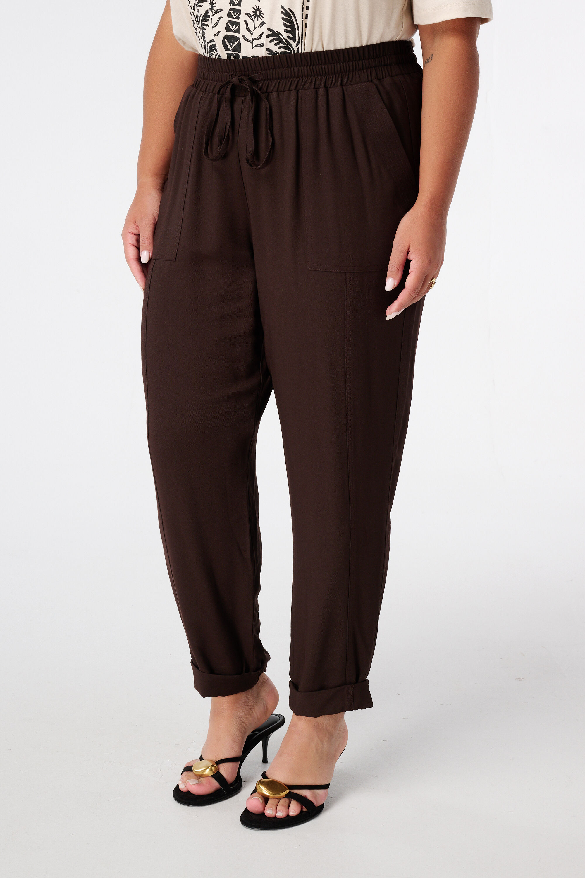 Broek met elastische taille image number 5