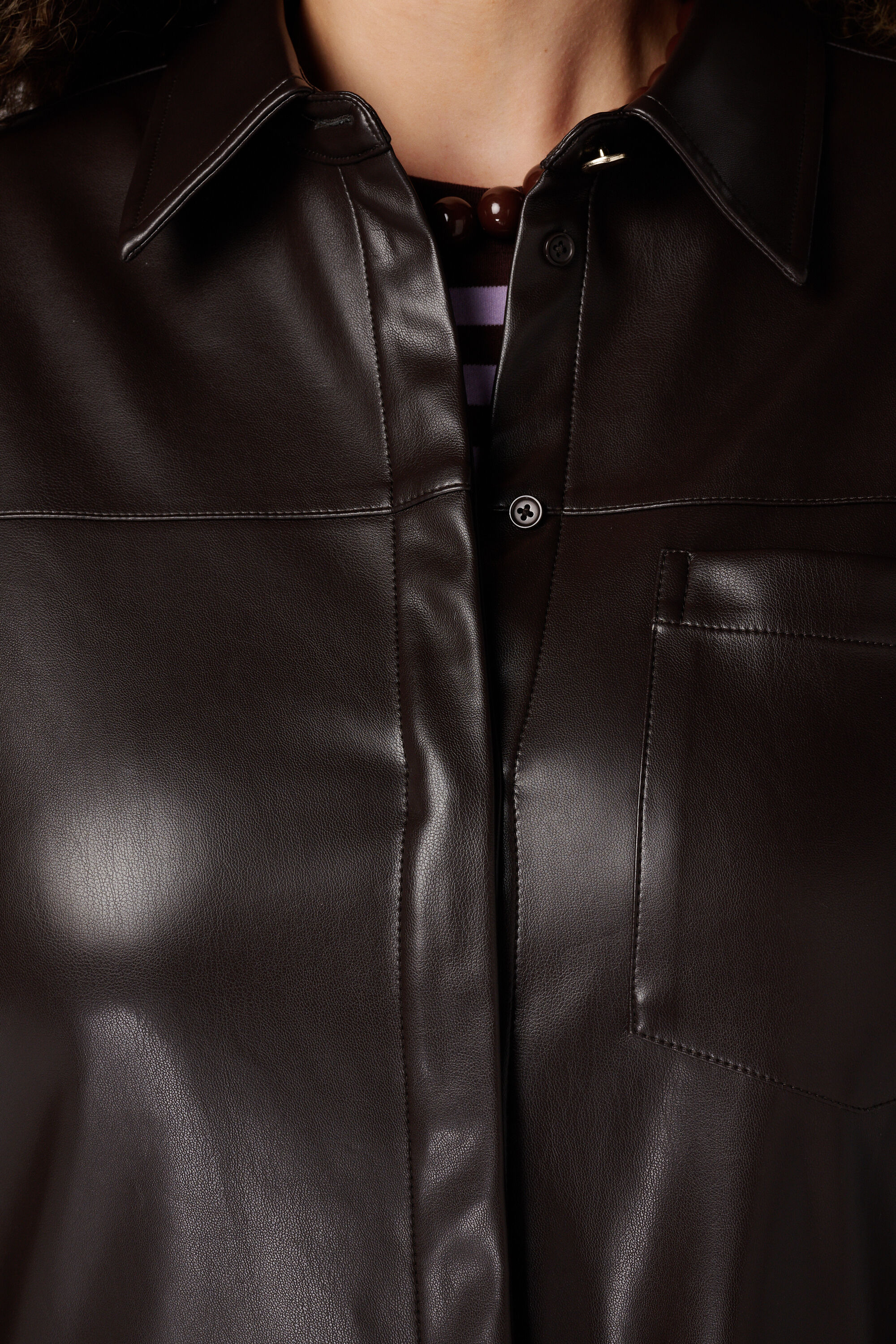 Imitatieleren blouse image number 6
