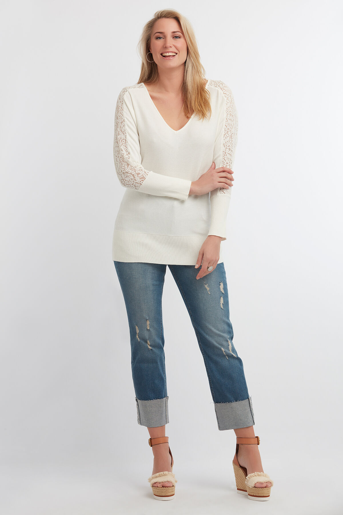 Jeans met glitterdetail image number 4