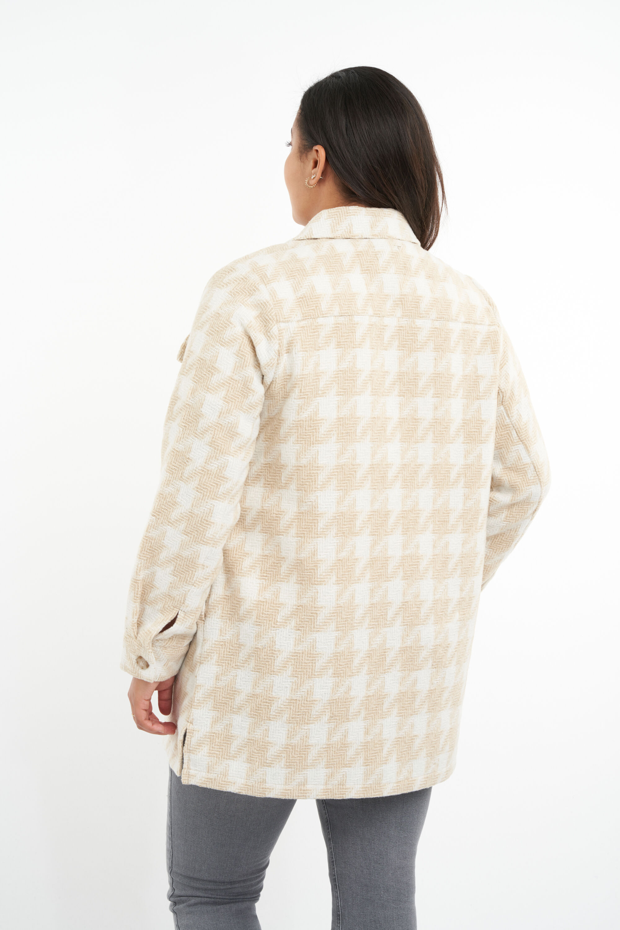 Shacket met pied-de-poule print image number 4