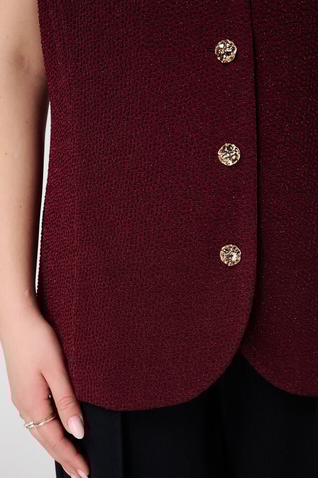 Gilet met knopen en lurex image number 6