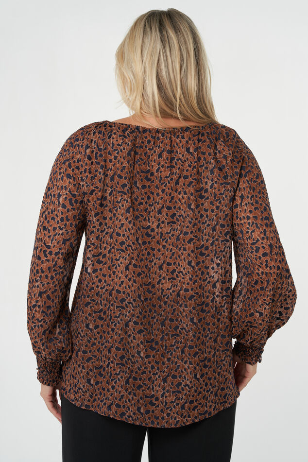 Chiffon blouse met v-hals image number 3