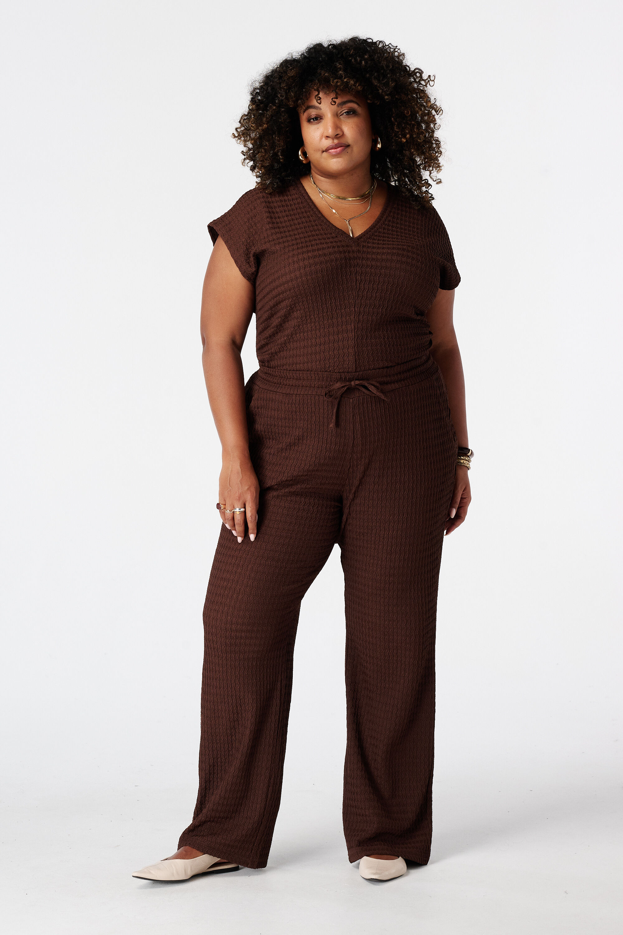 Broek met elastische taille