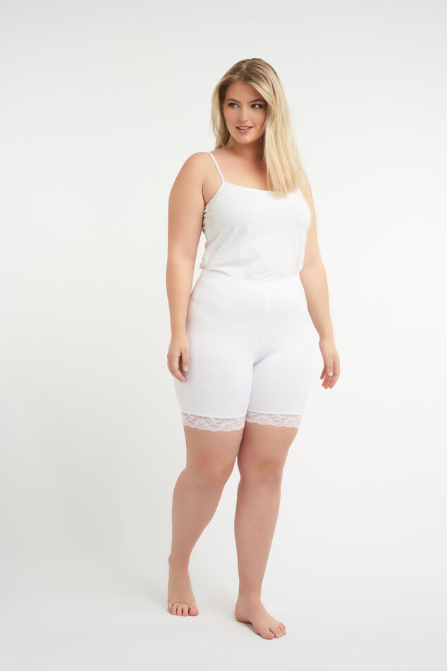 Korte legging met kant image number 0