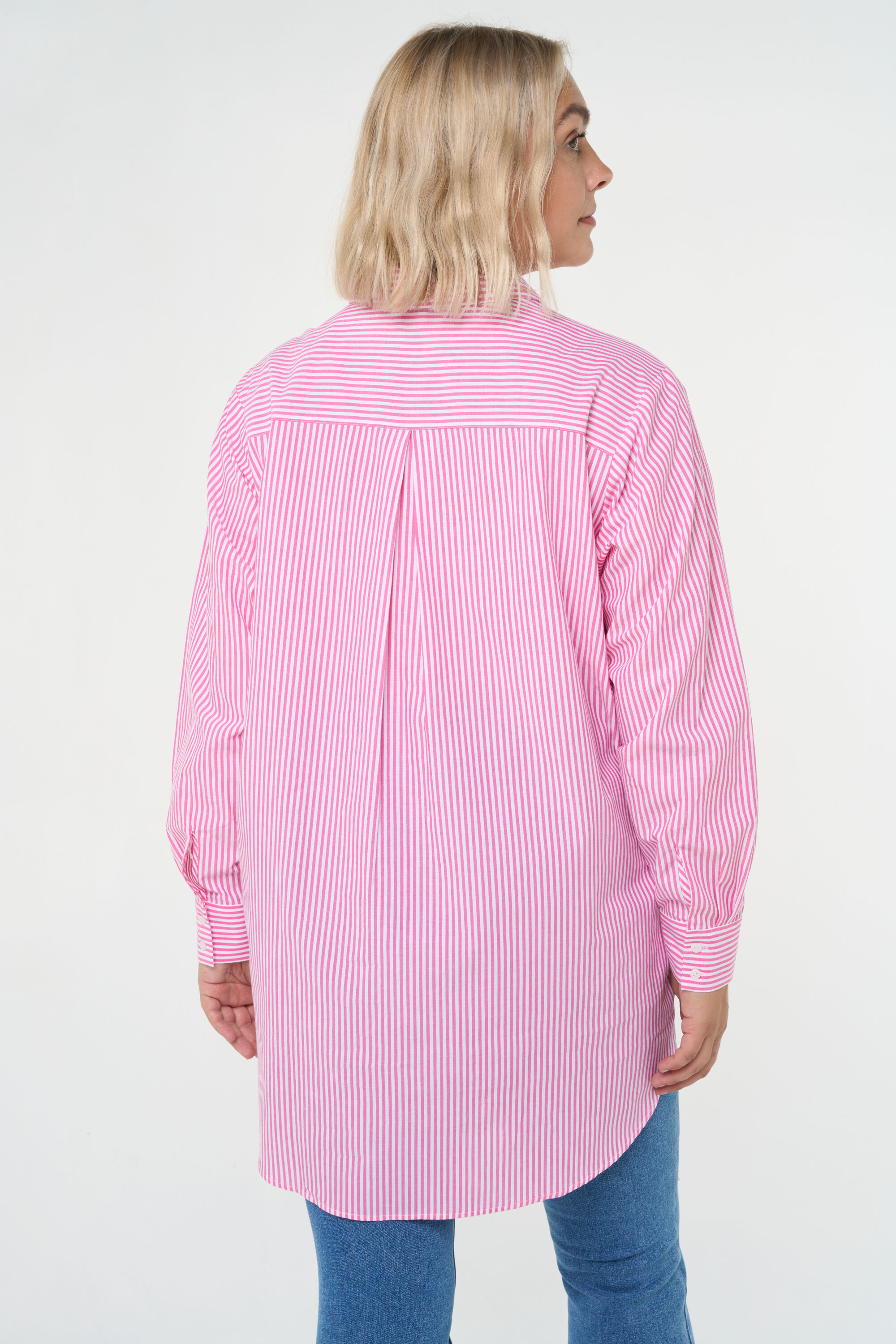 Ruimvallende blouse met strepen image number 4