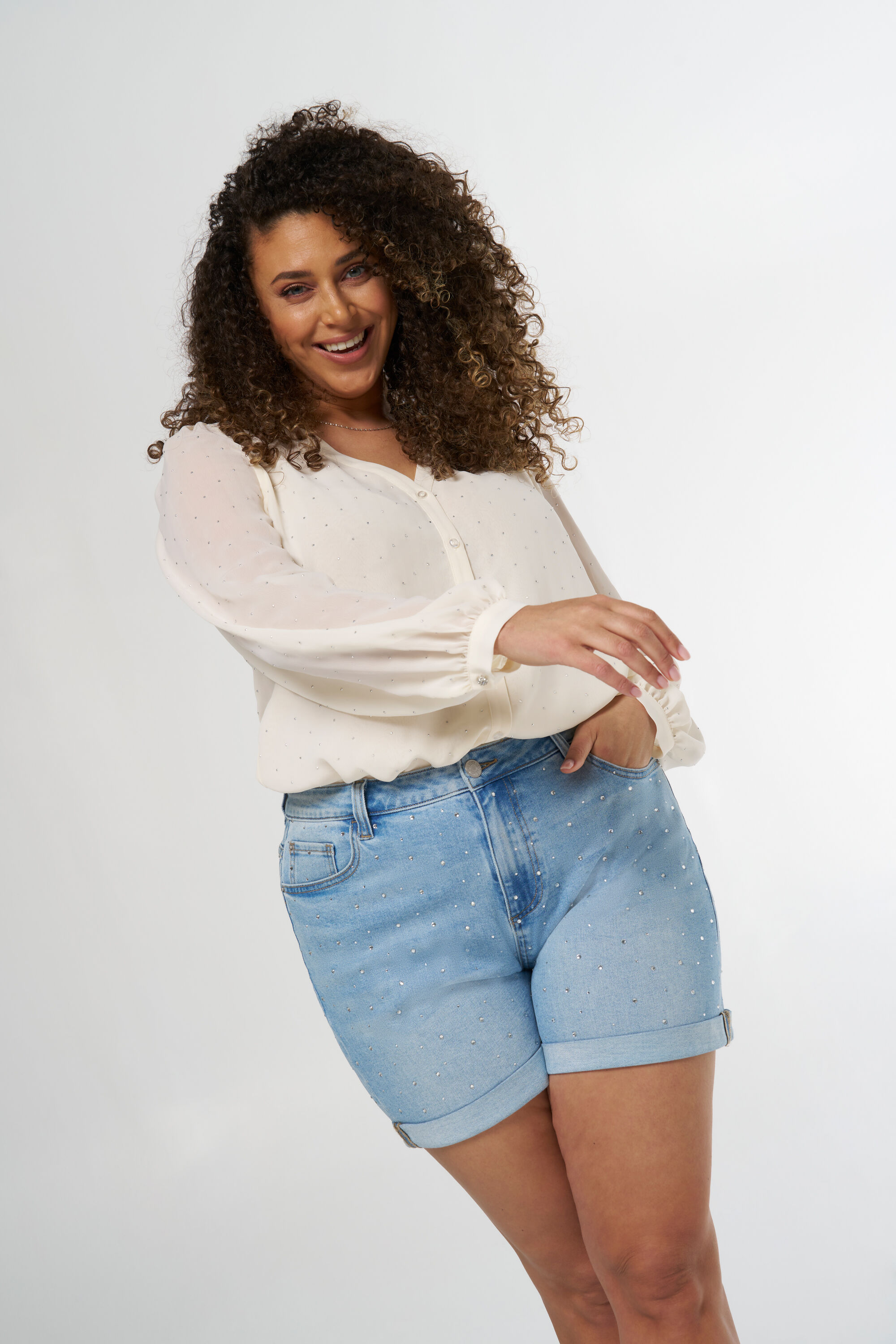 Blouse met steentjes image number 6