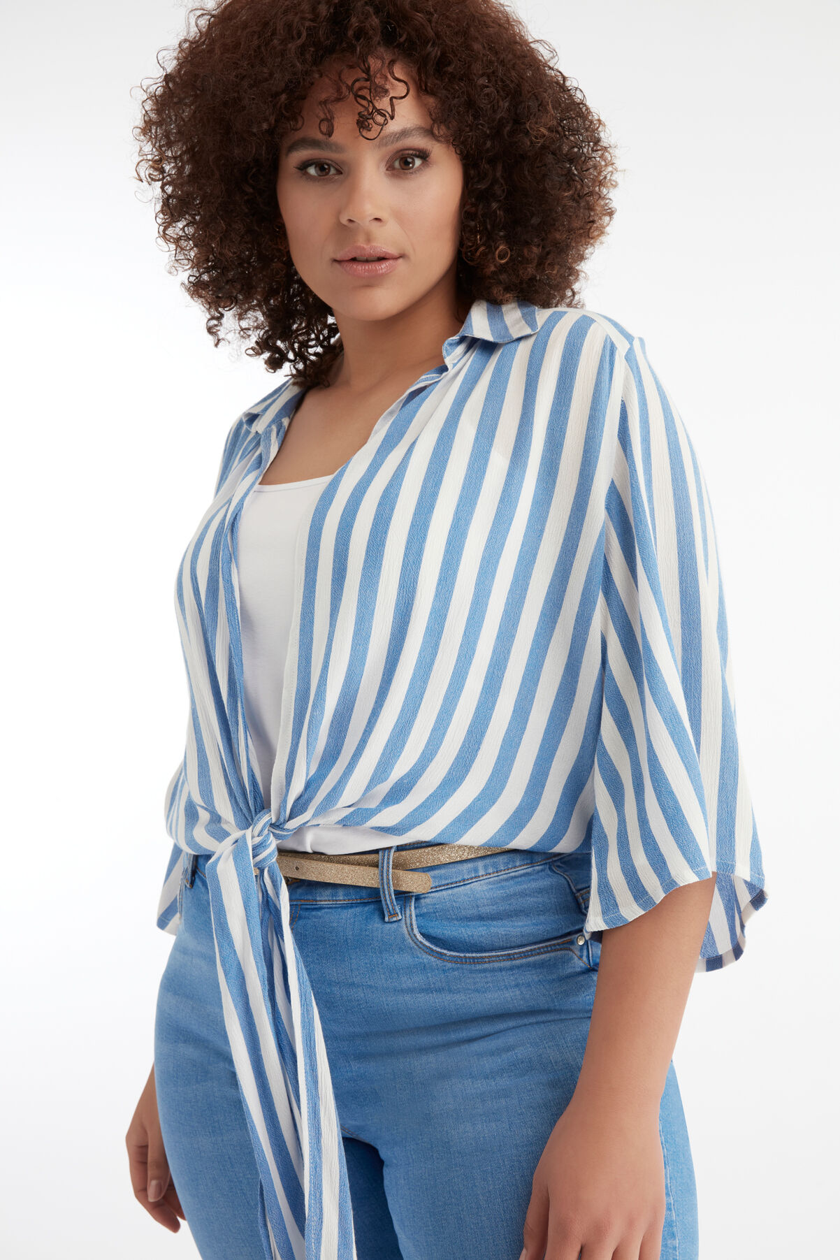 Blouse met geknoopt detail image number 7
