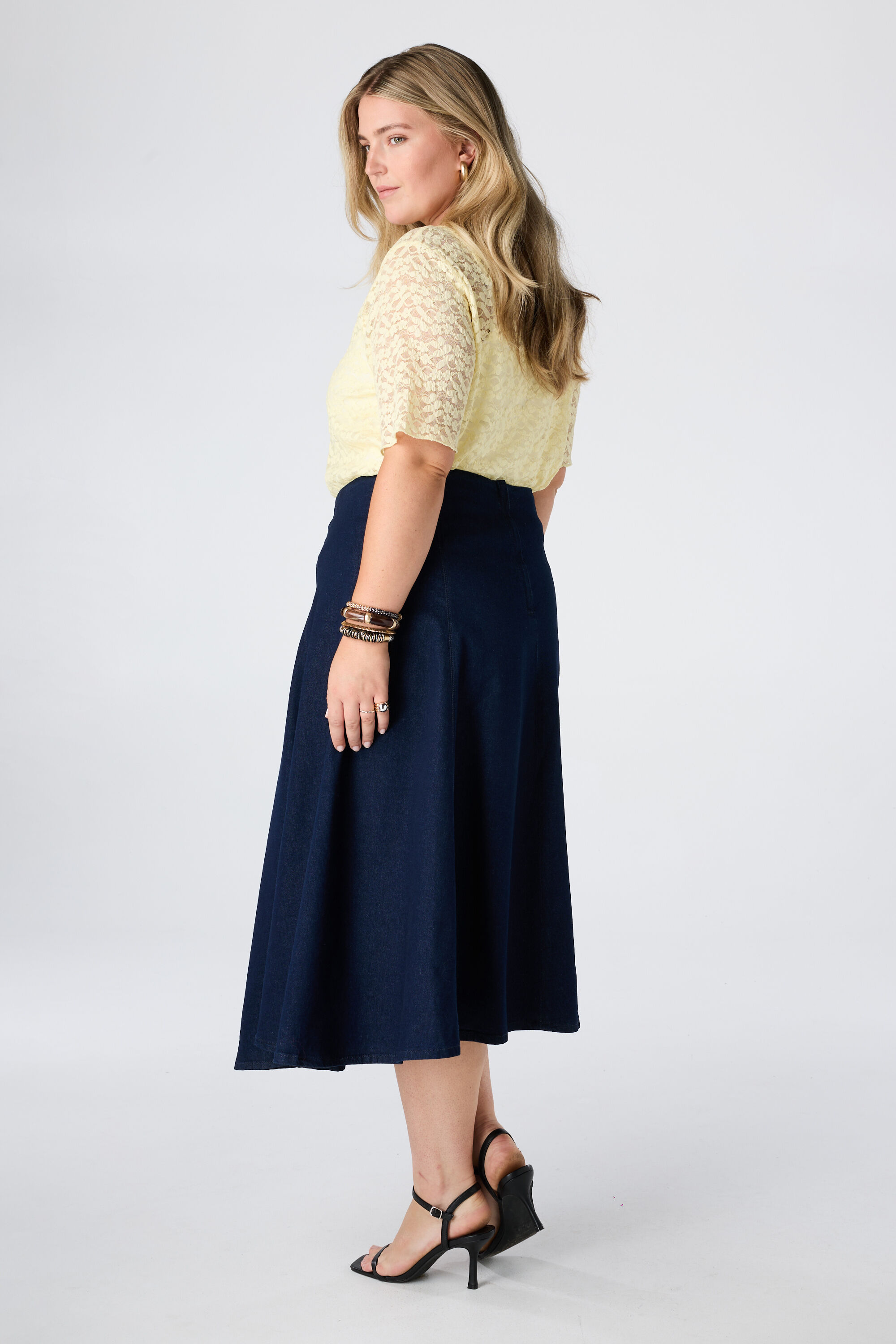 Denim midi rok image number 3