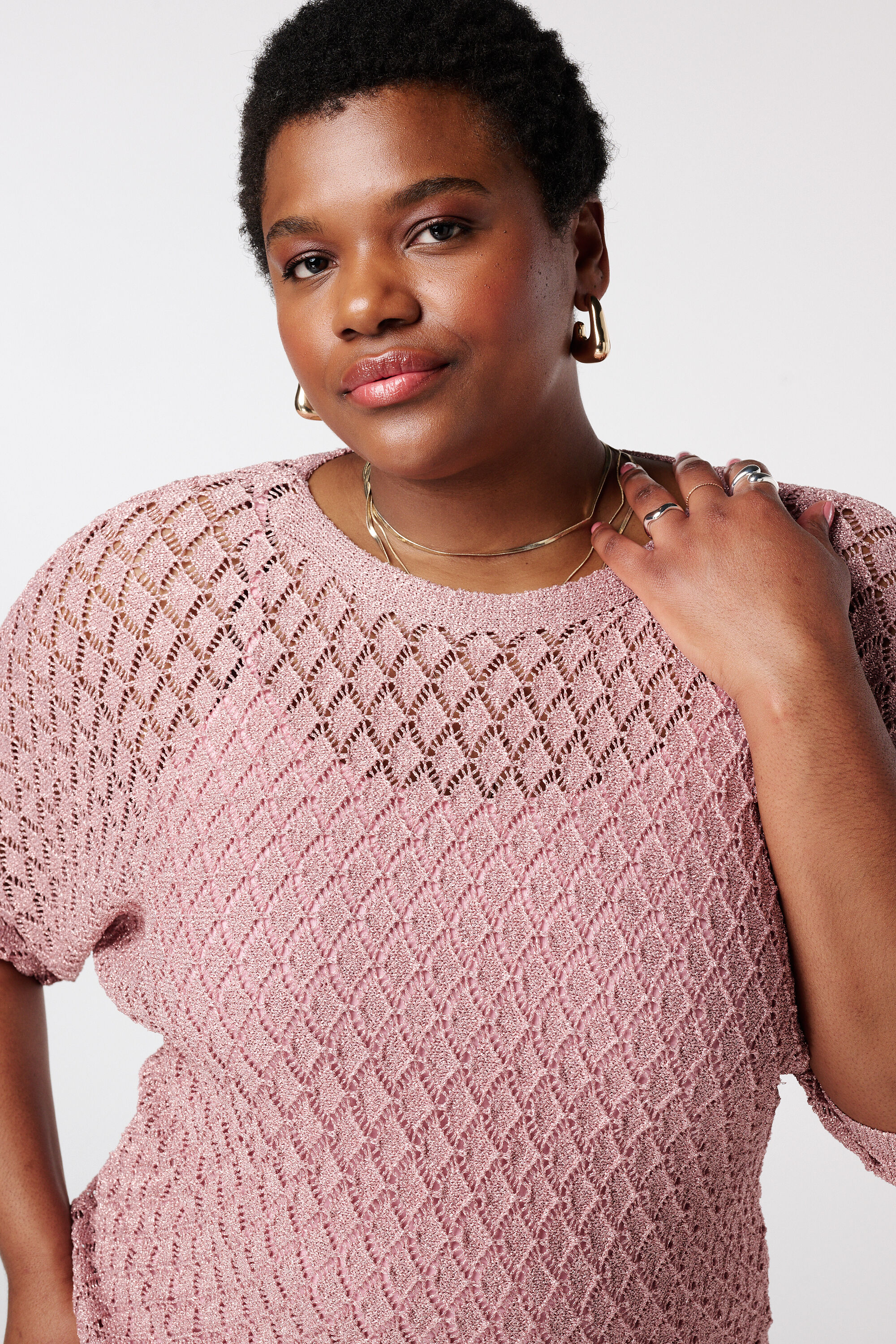 Gehaakte trui met lurex image number 4