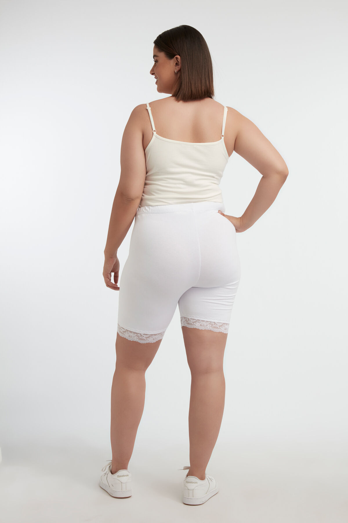 Korte legging met kant image number 4