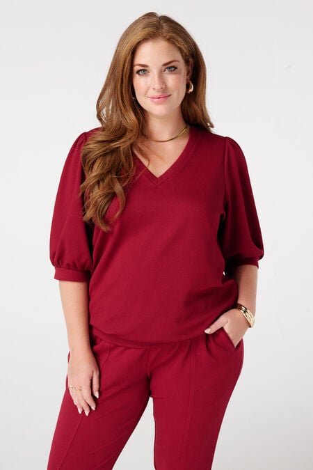 Top met pofmouw Top met pofmouw