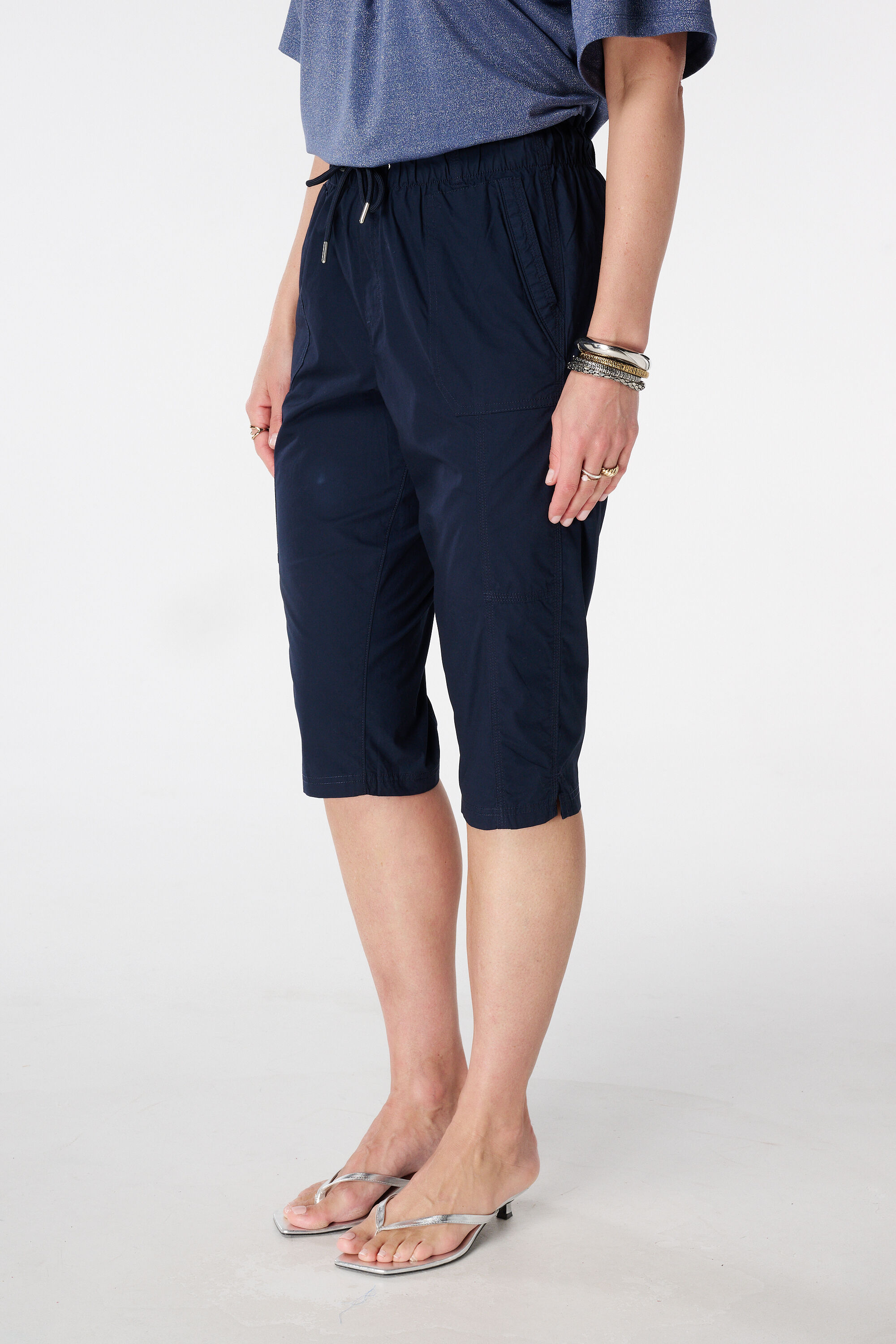 Capri broek met elastische taille image number 5