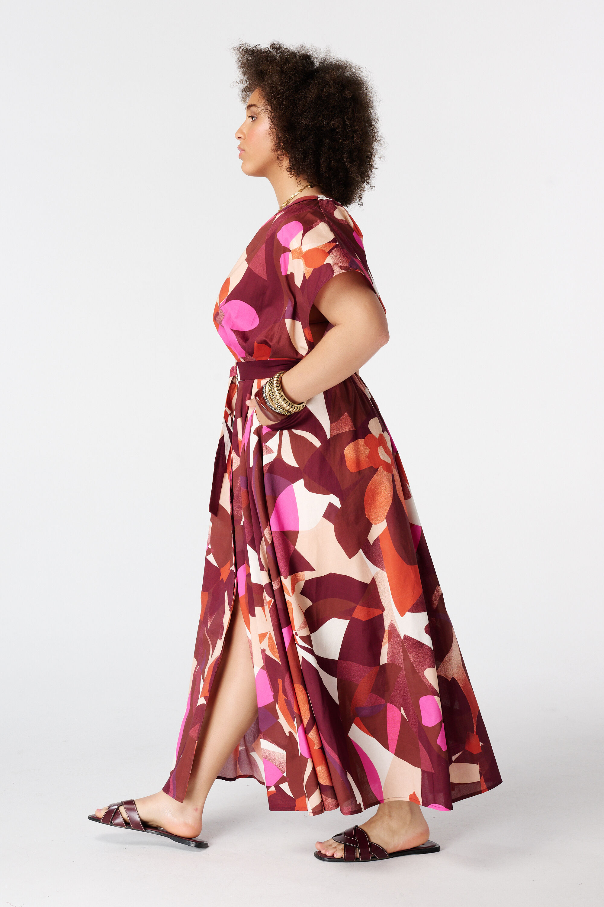 Maxi jurk met ceintuur image number 5