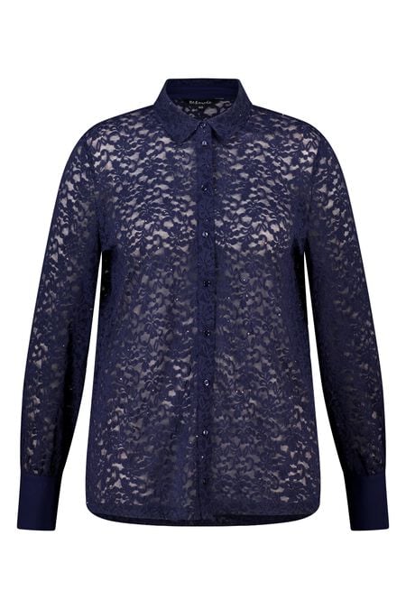 Jersey top met kant en pailetten Jersey top met kant en pailetten
