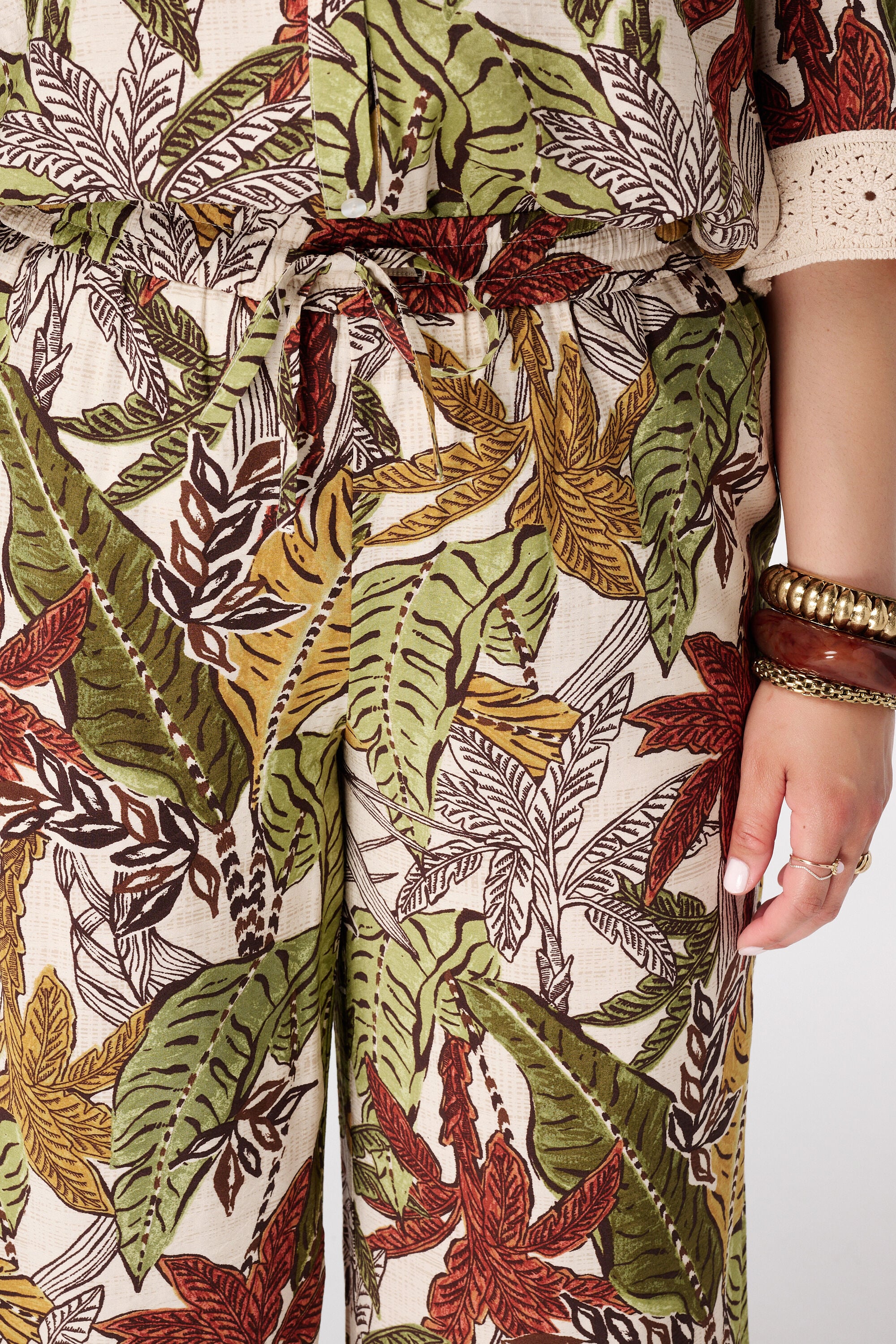 Driekwart broek met print image number 4