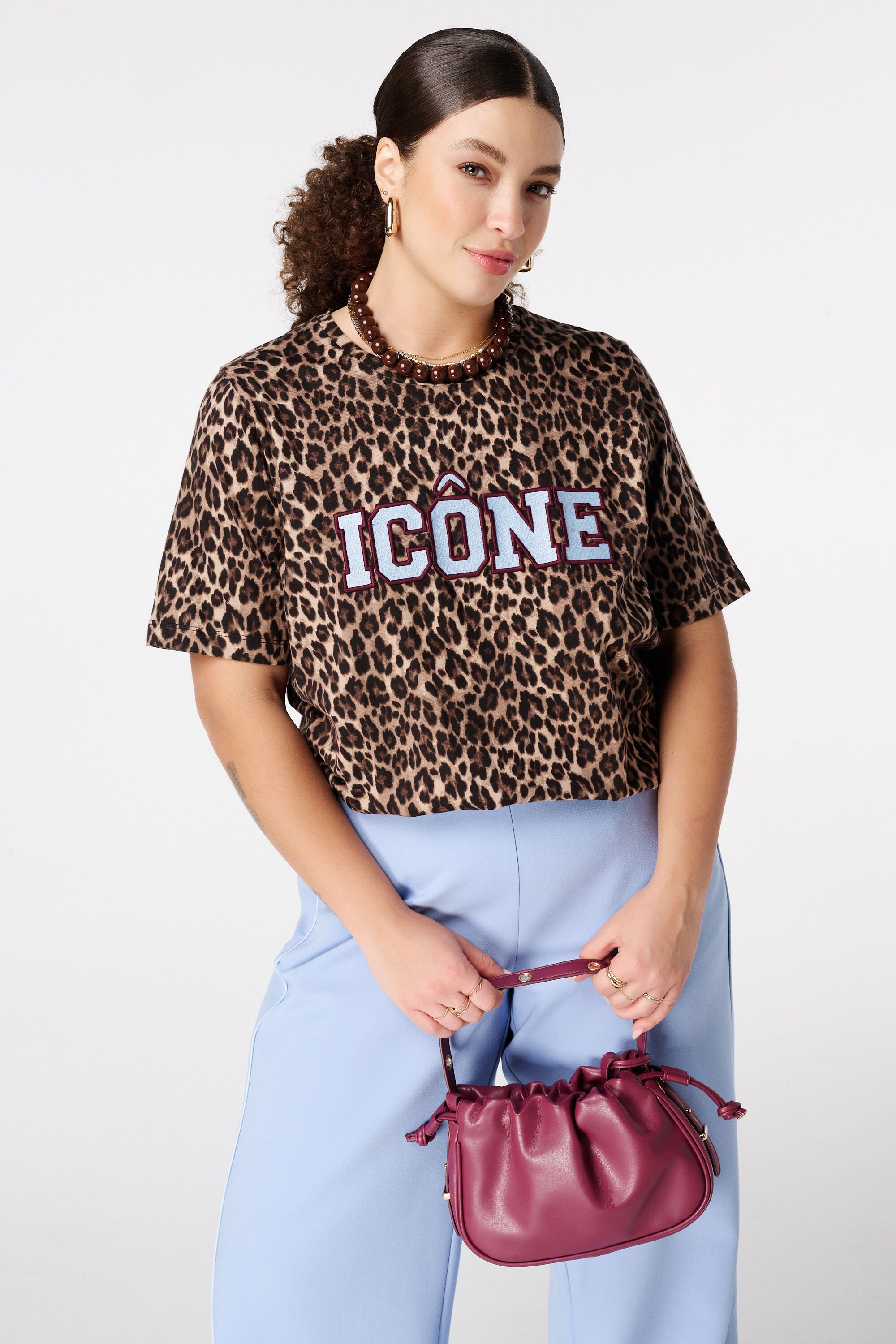 T-shirt met animal print