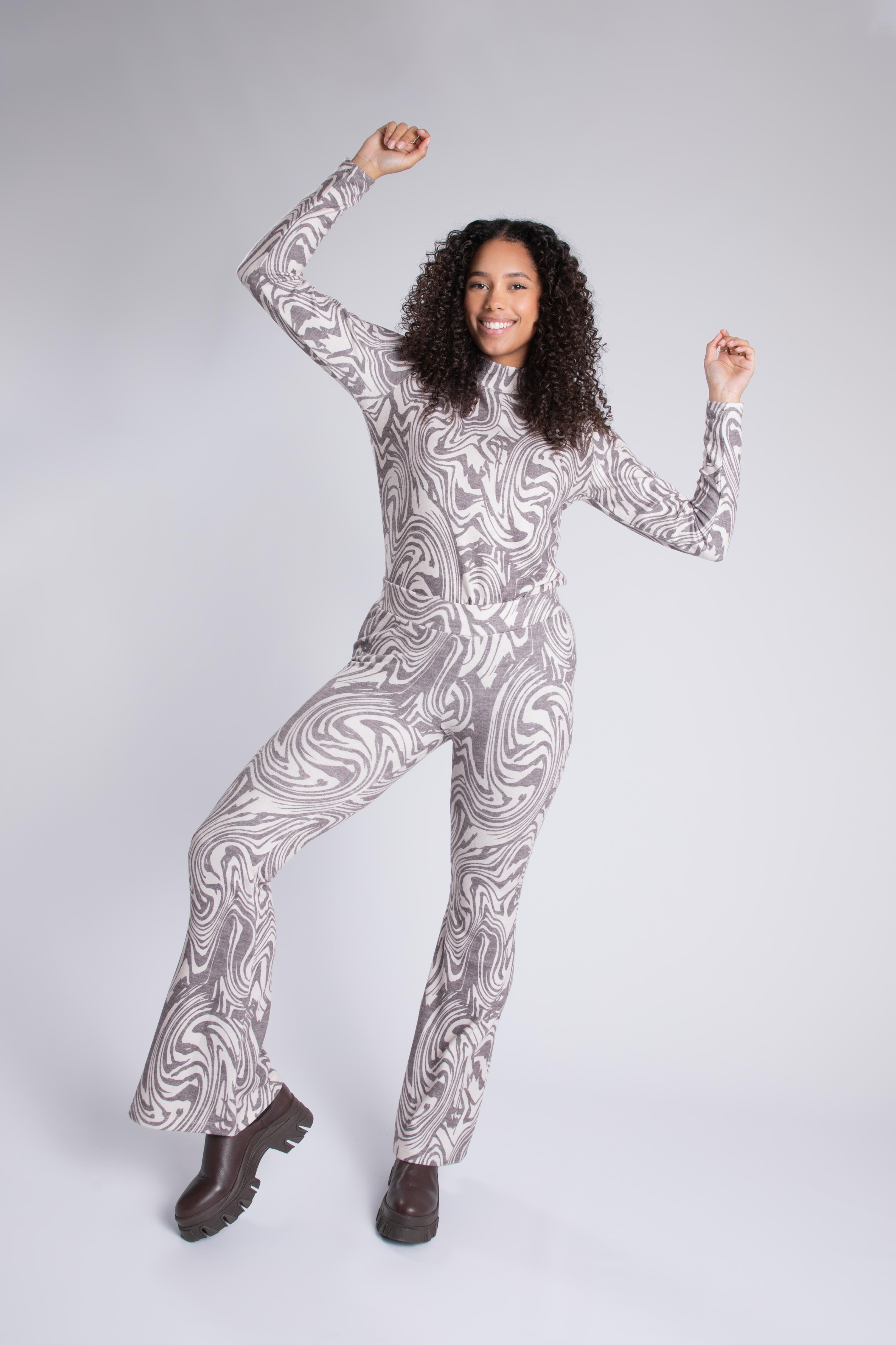 Flared legging met print image number 6