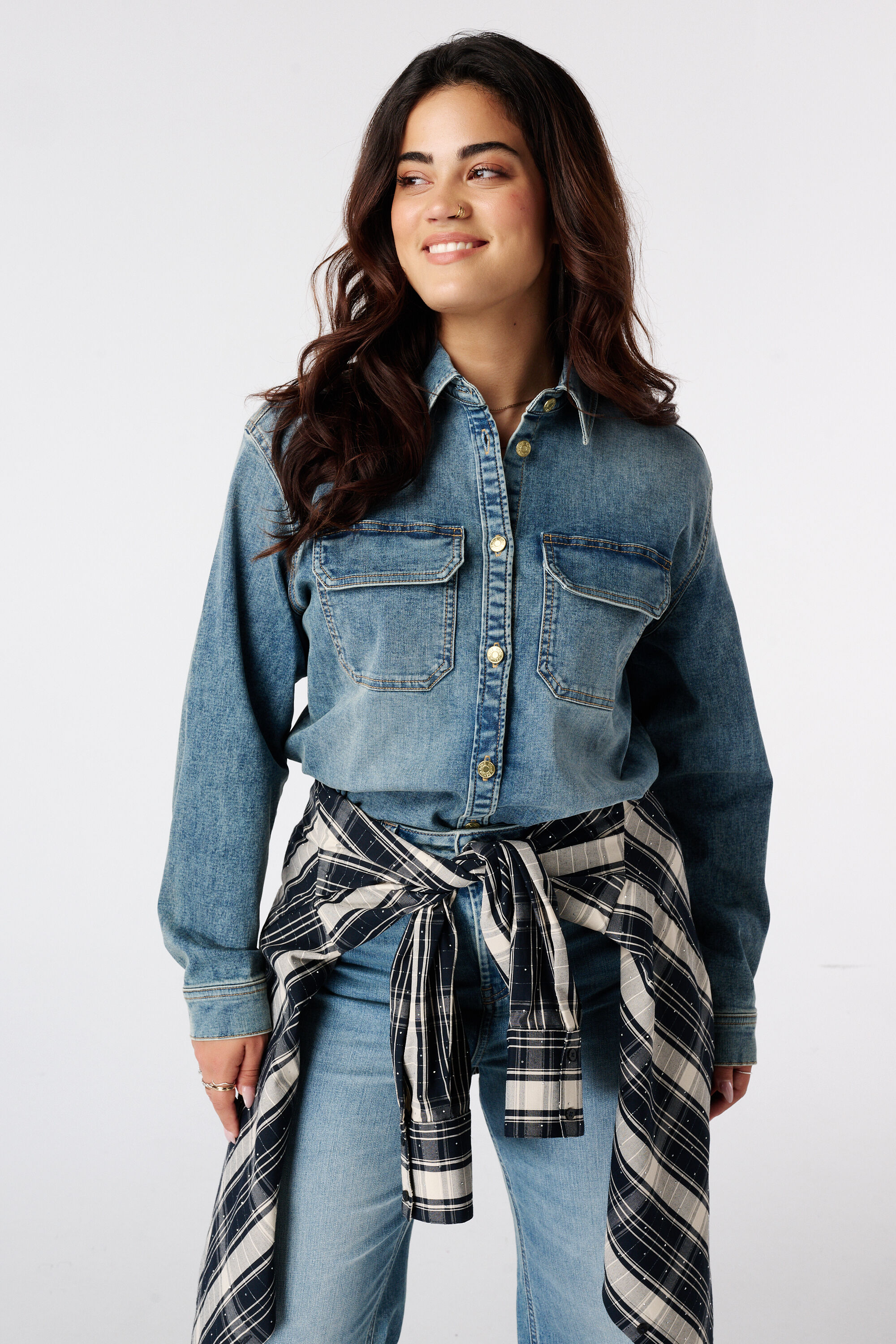 Denim blouse