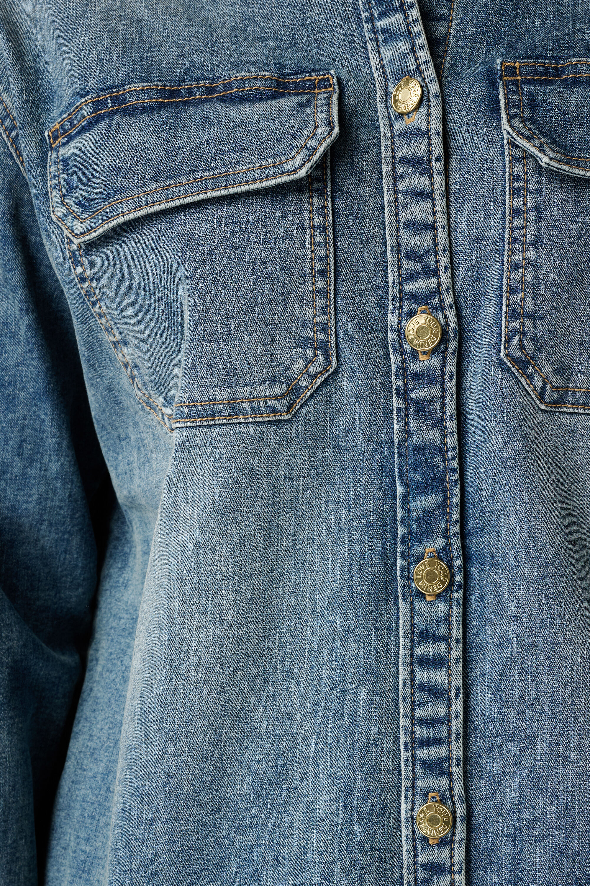 Denim blouse image number 6