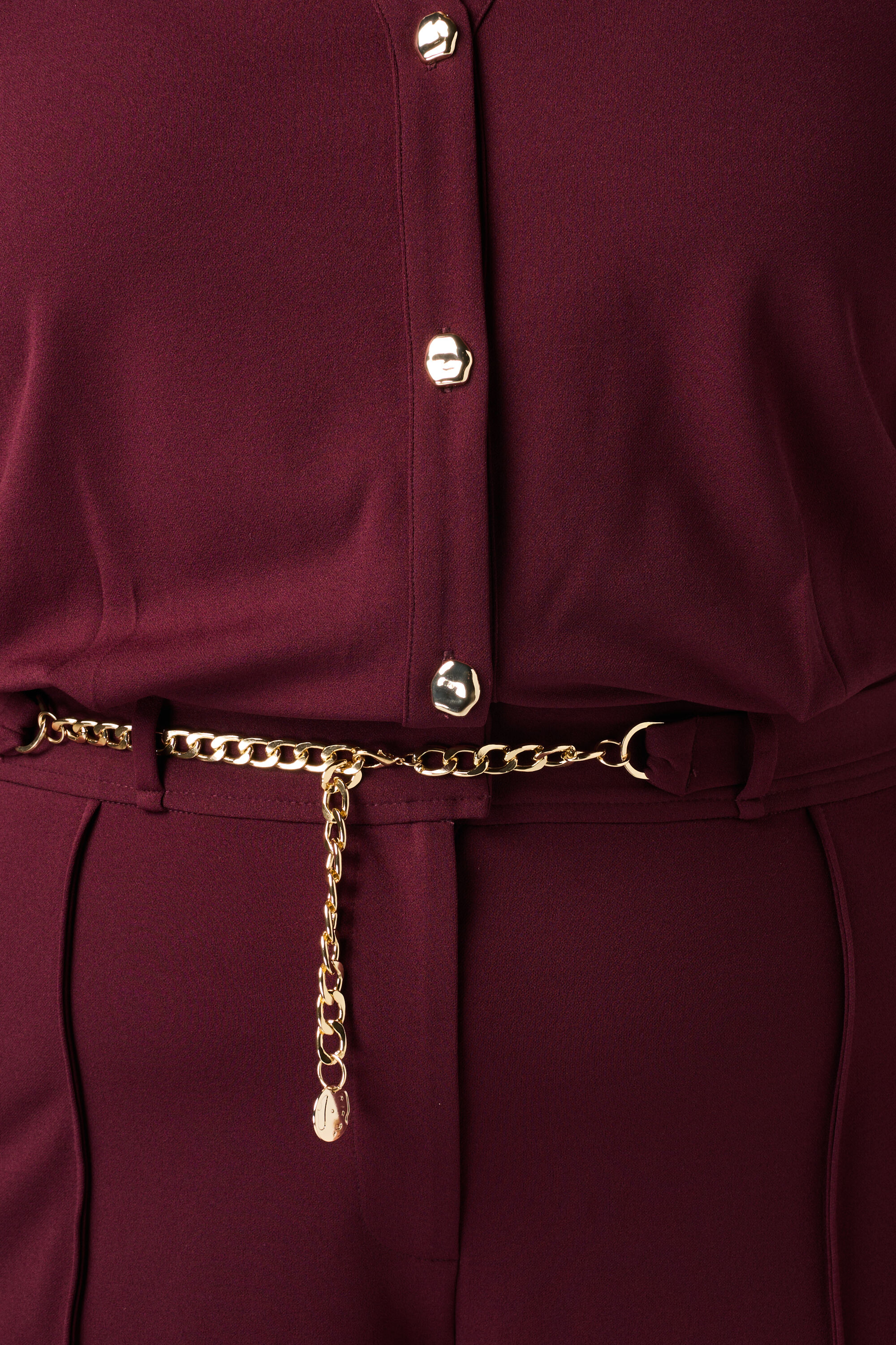 Jumpsuit met gouden ketting ceintuur image number 6