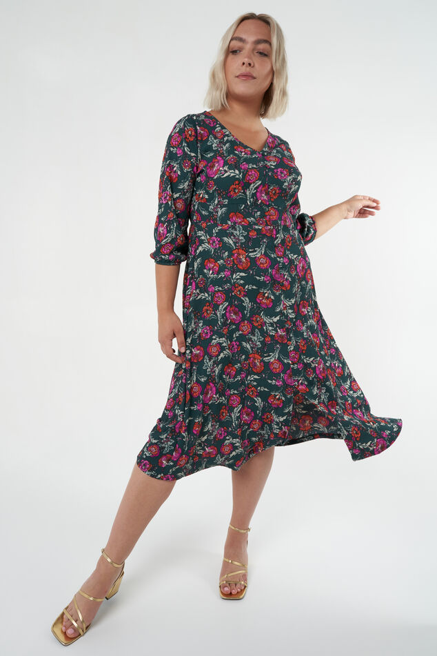 Maxi jurk met bloemenprint image number 7