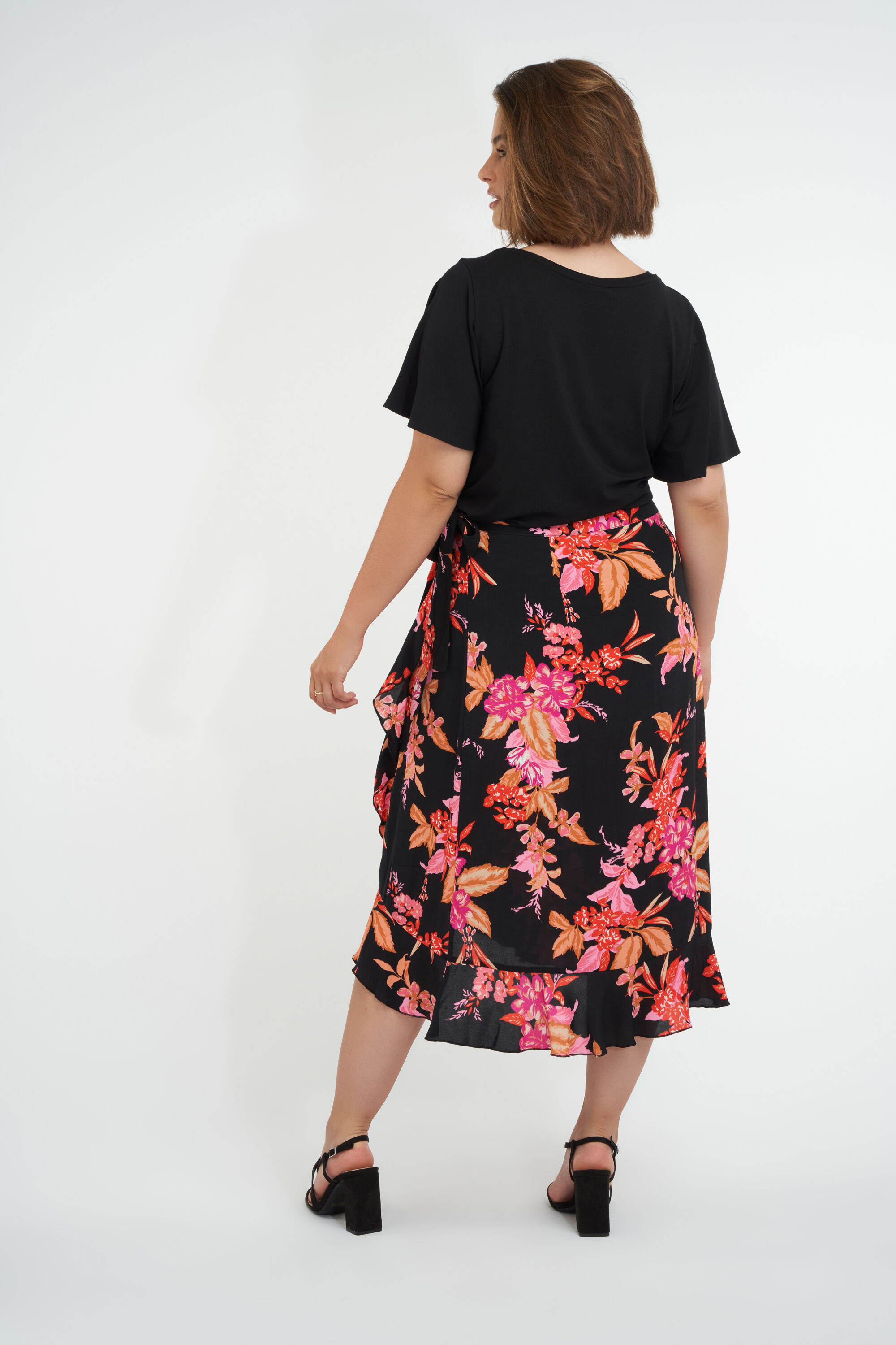 Wikkelrok met bloemenprint image number 4