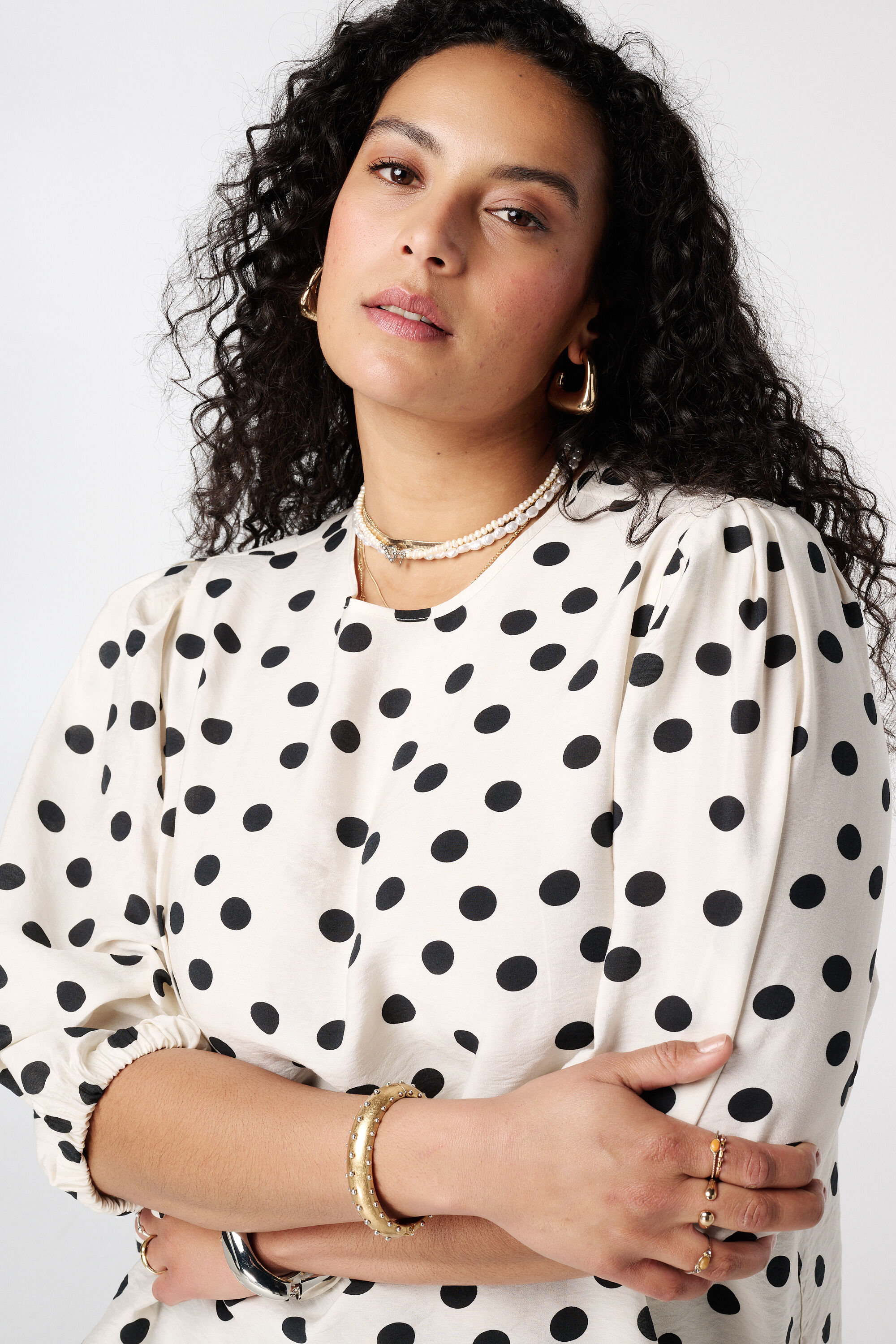 Polka dot blouse image number 4