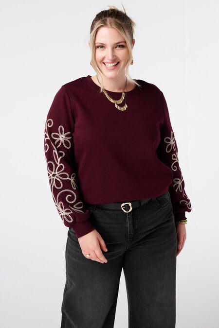 Sweater met broderie details Sweater met broderie details
