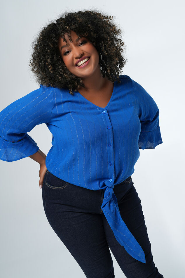 Blouse met metallic details image number 0