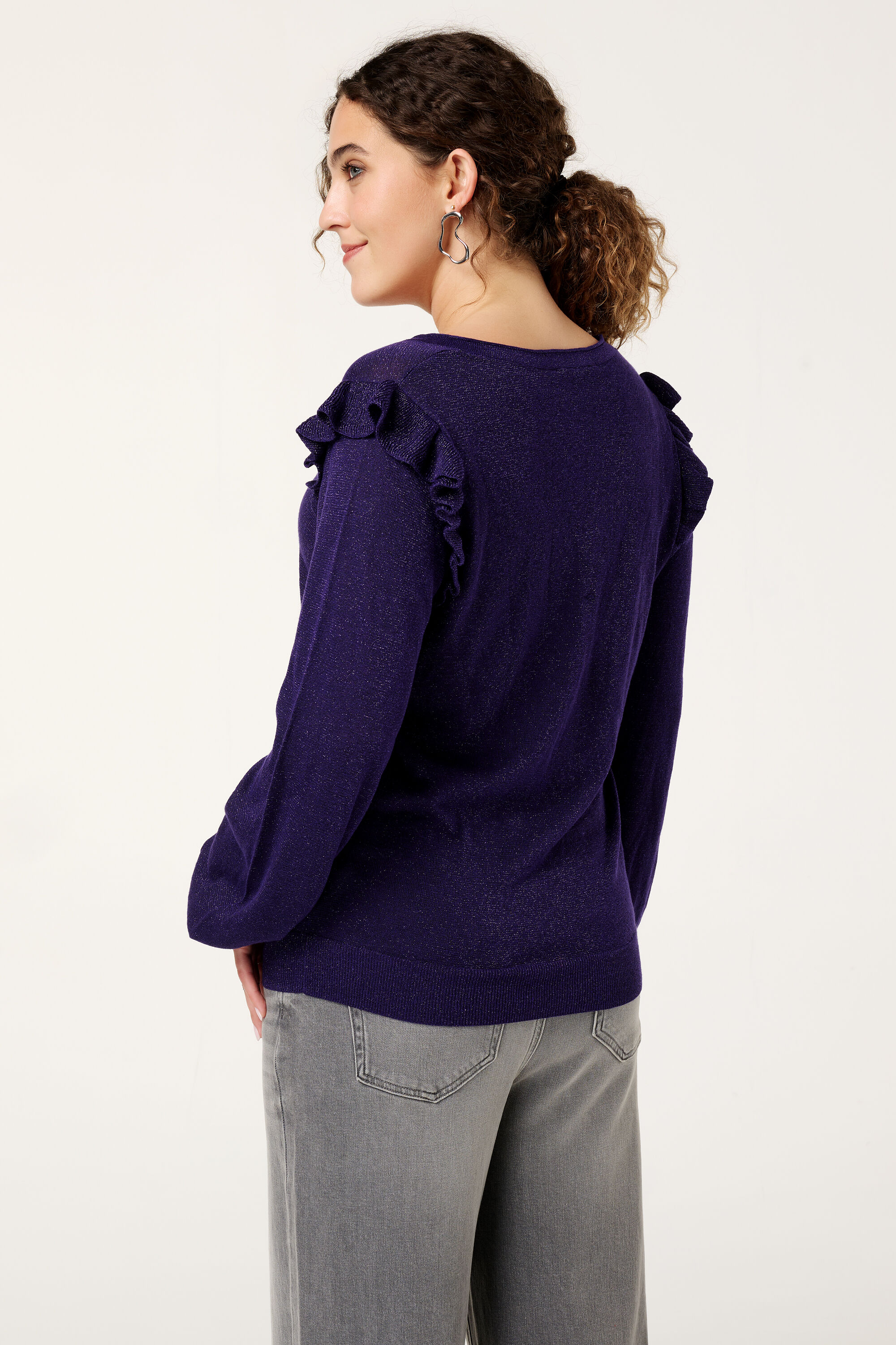 Trui met ruches en glitter image number 3