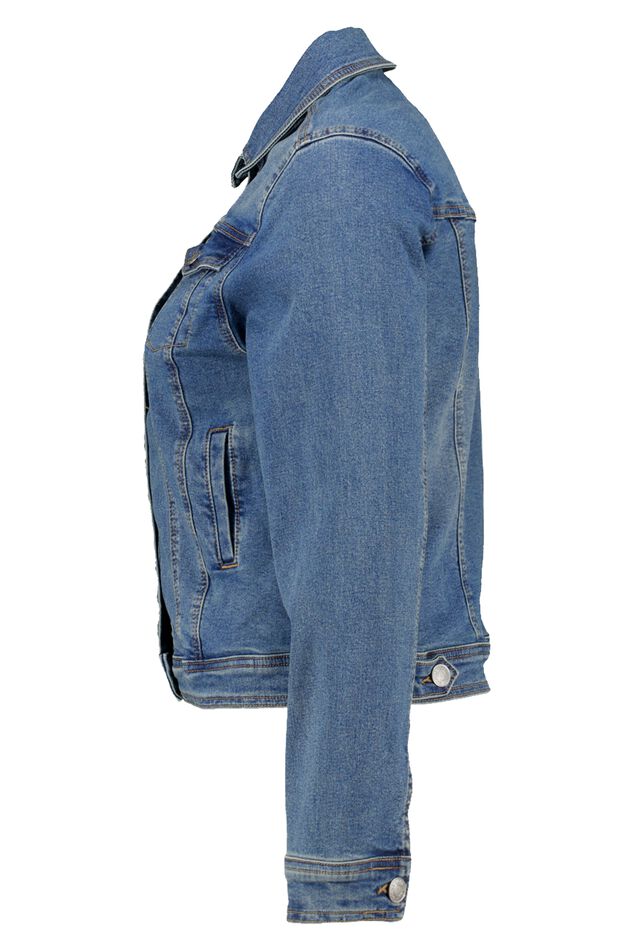 Denim jasje met stretch image number 6