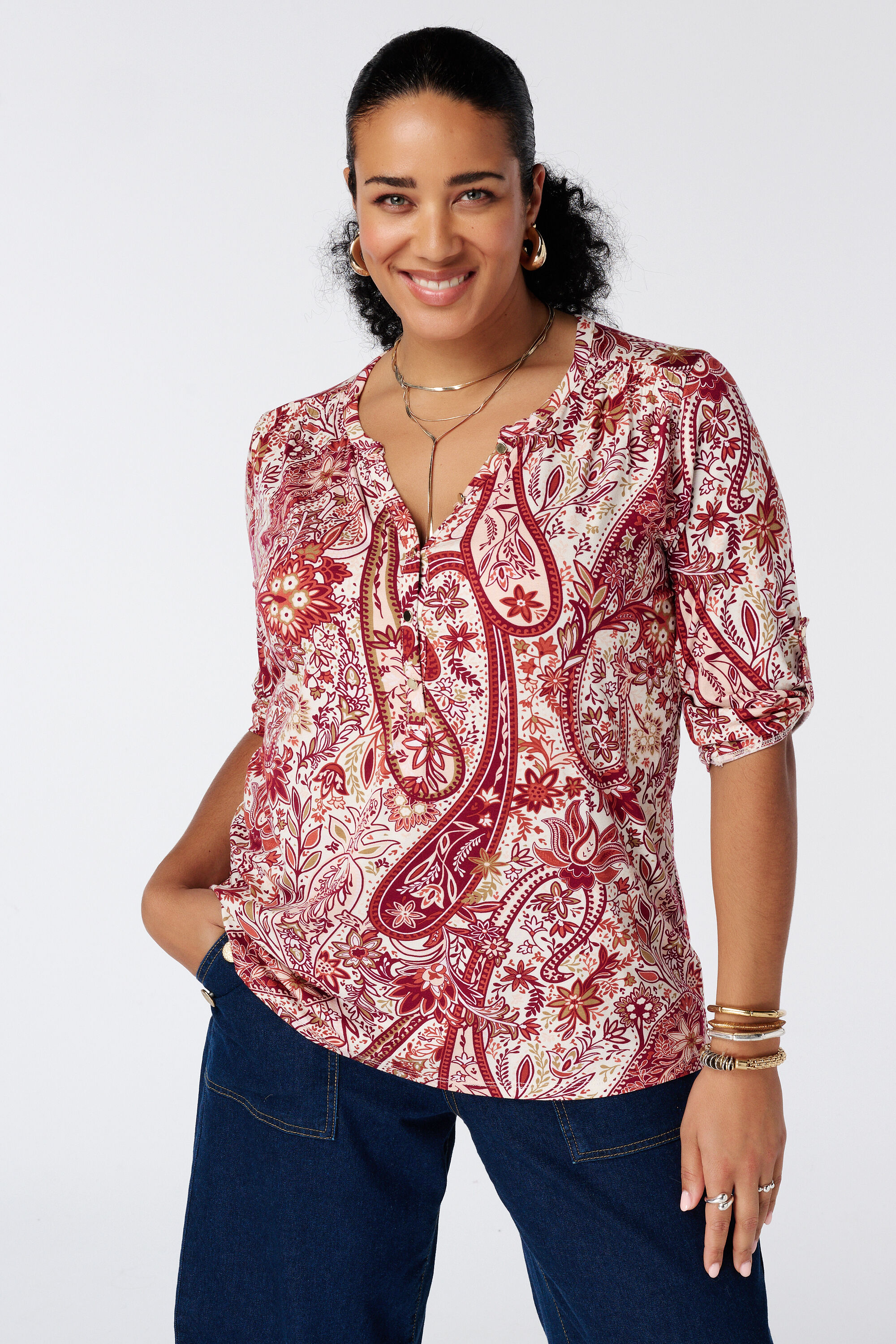 Top met print