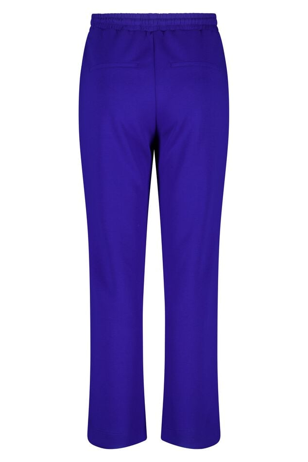 Broek met elastische taille en siernaad image number 2