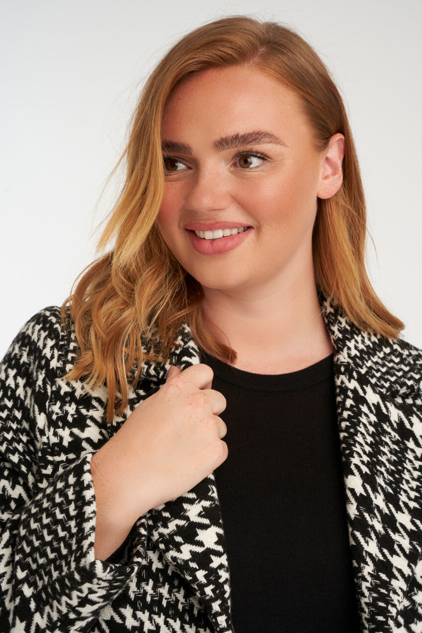 Stijlvolle pied-de-poule jas  image number 5