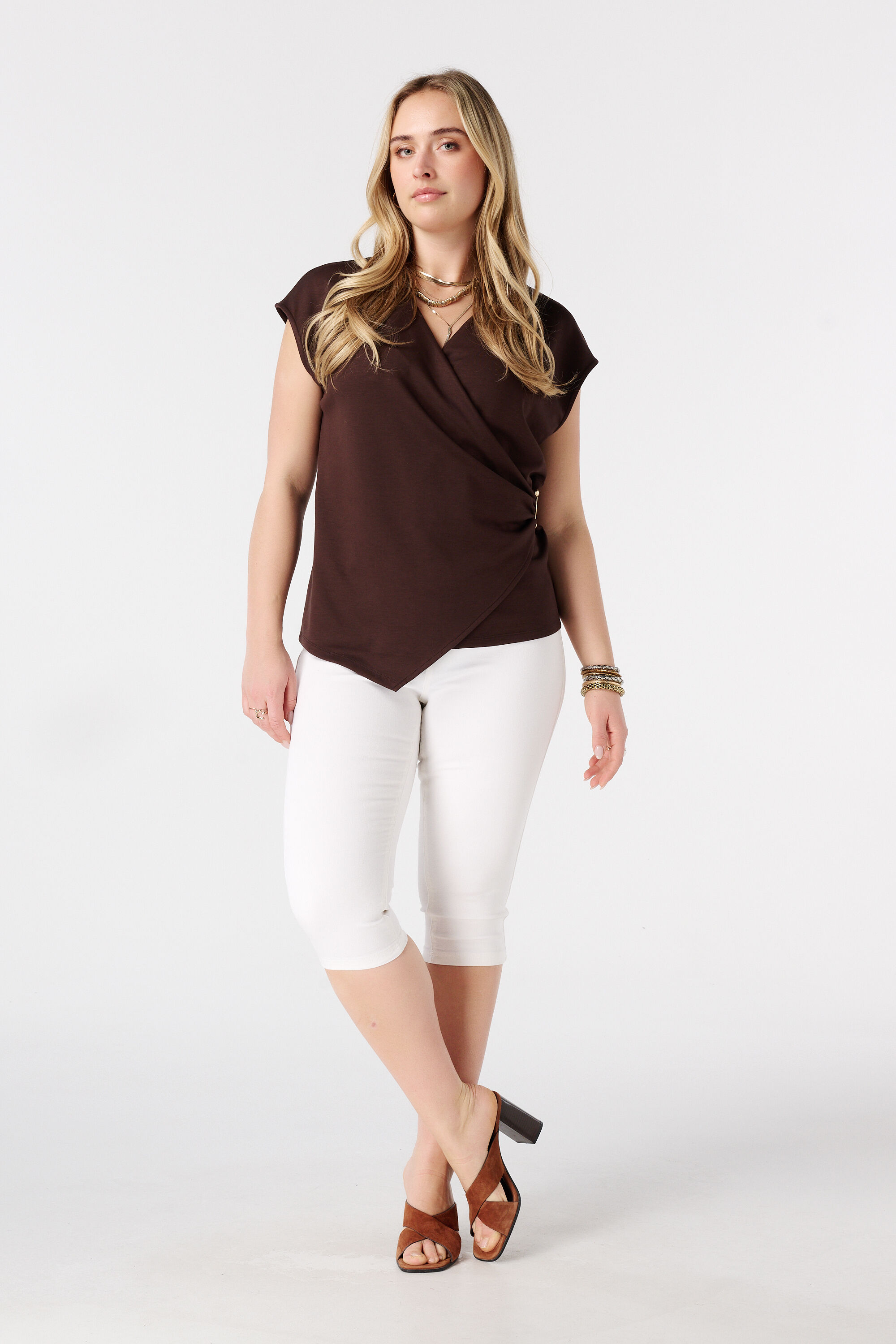 Capri tregging met denim look image number 0