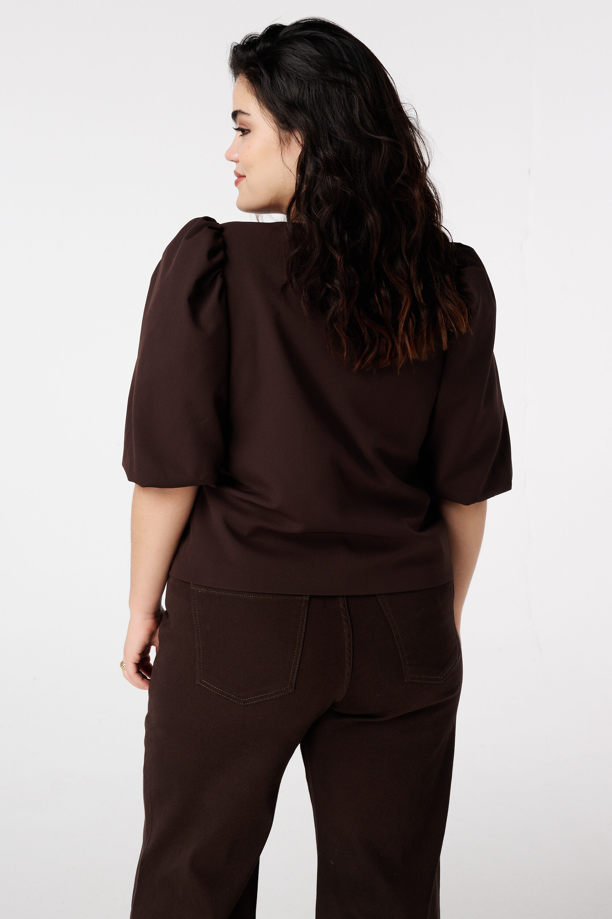 Top met korte pofmouwen image number 3