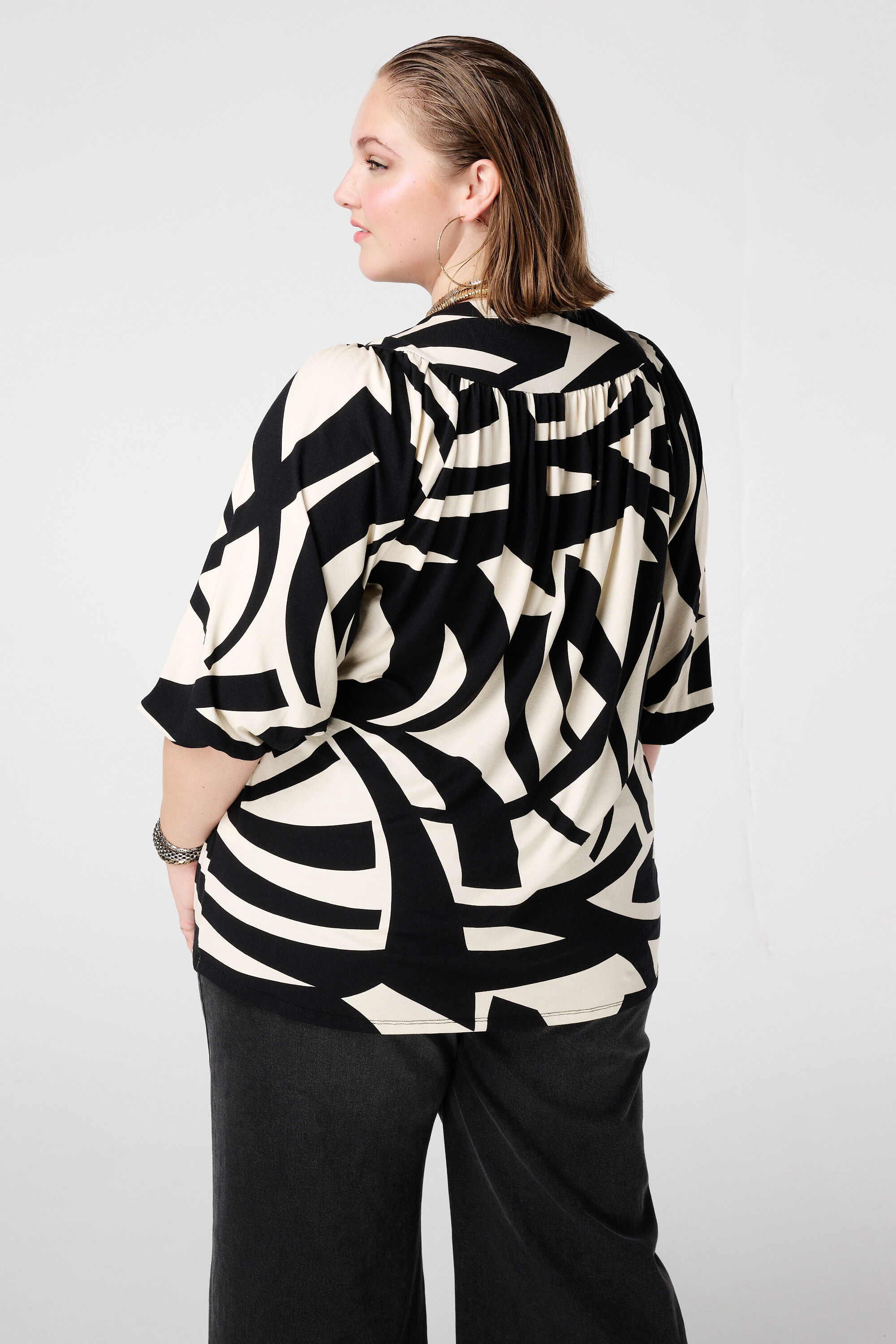 Jersey top met print image number 3