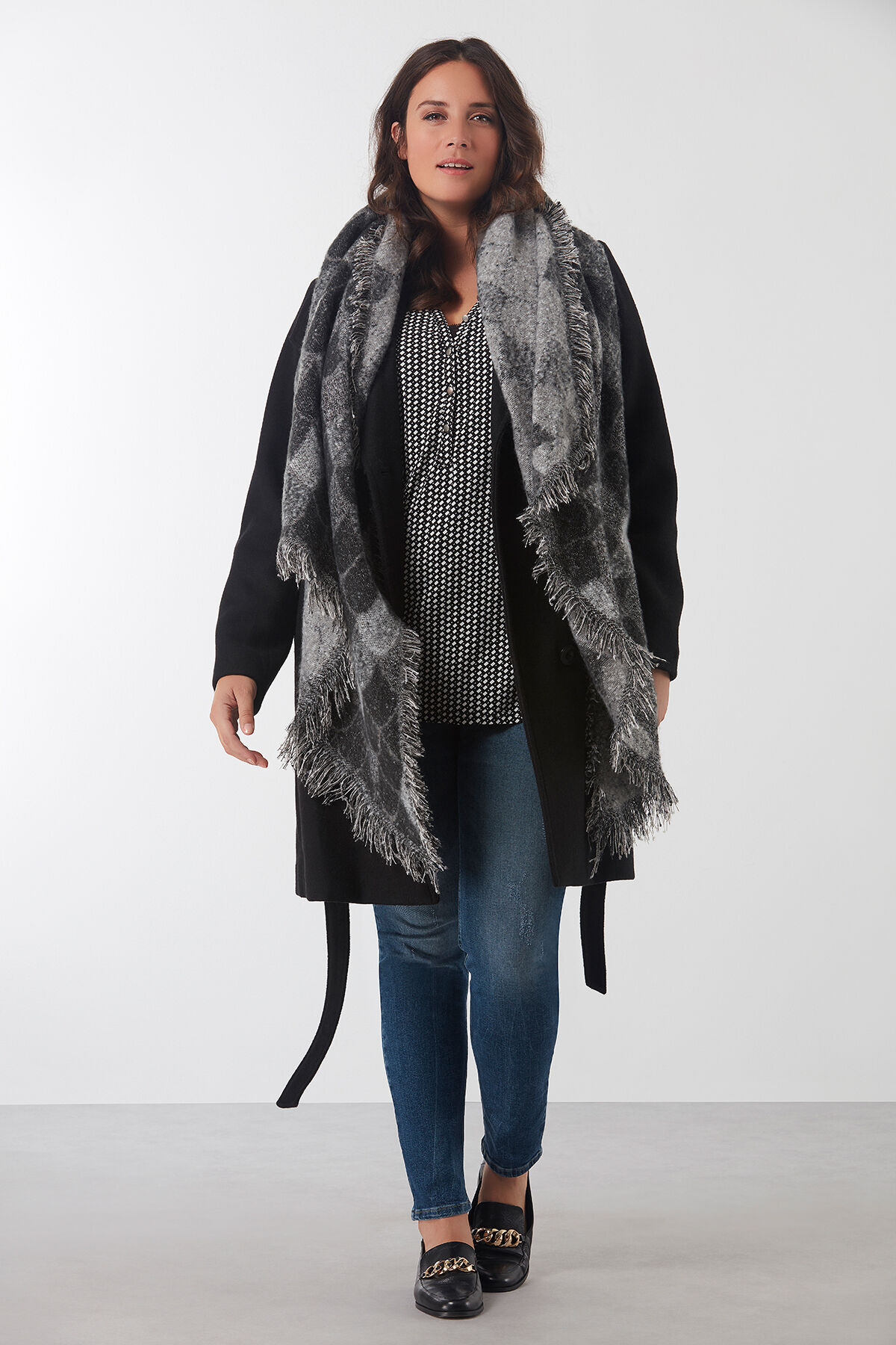 Sjaal met zilver lurex image number 1