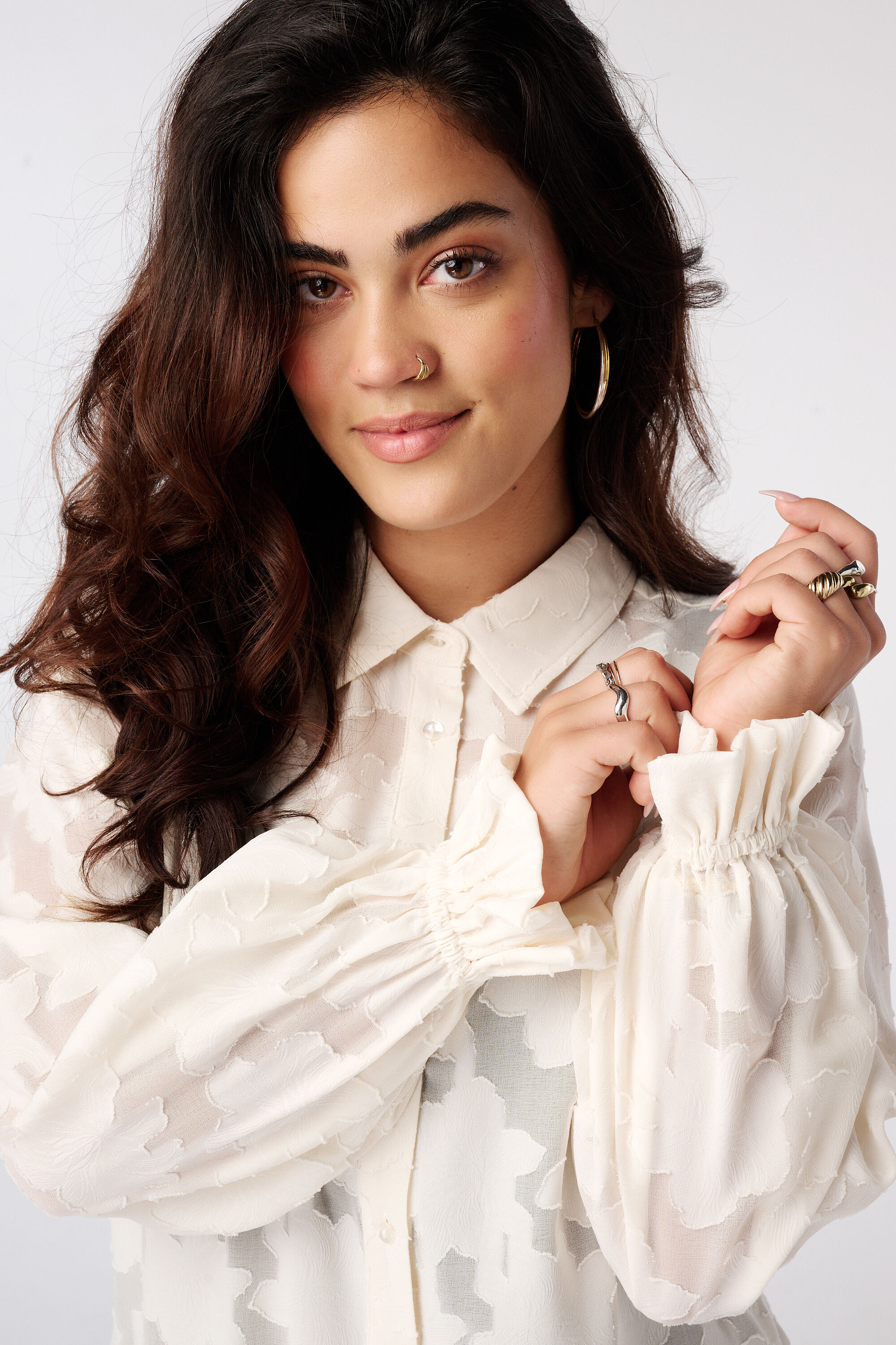 Doorschijnende blouse image number 4