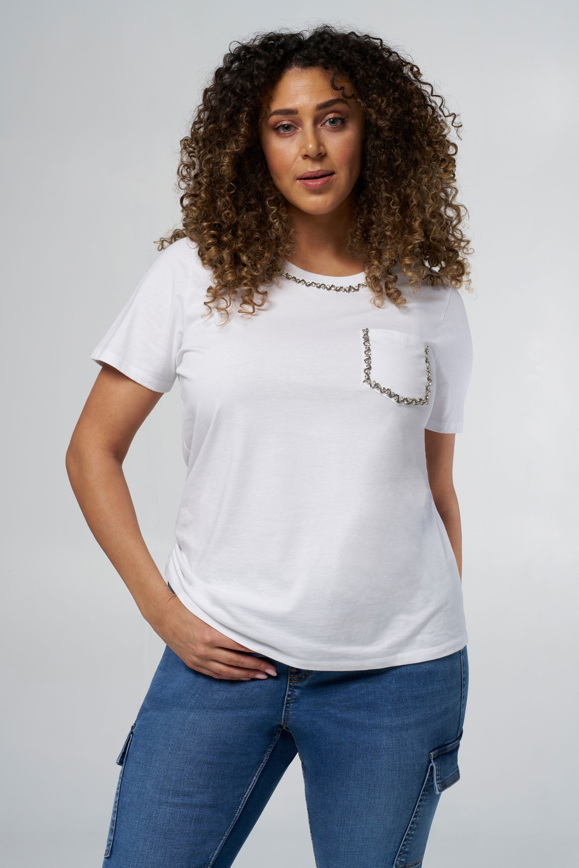 Niet doorschijnend 2025 wit shirt dames