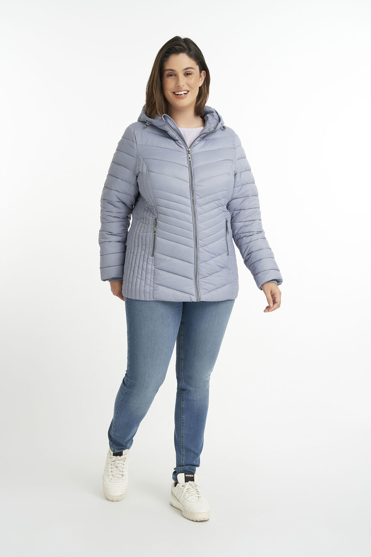 Gewatteerde jas met capuchon image number 5