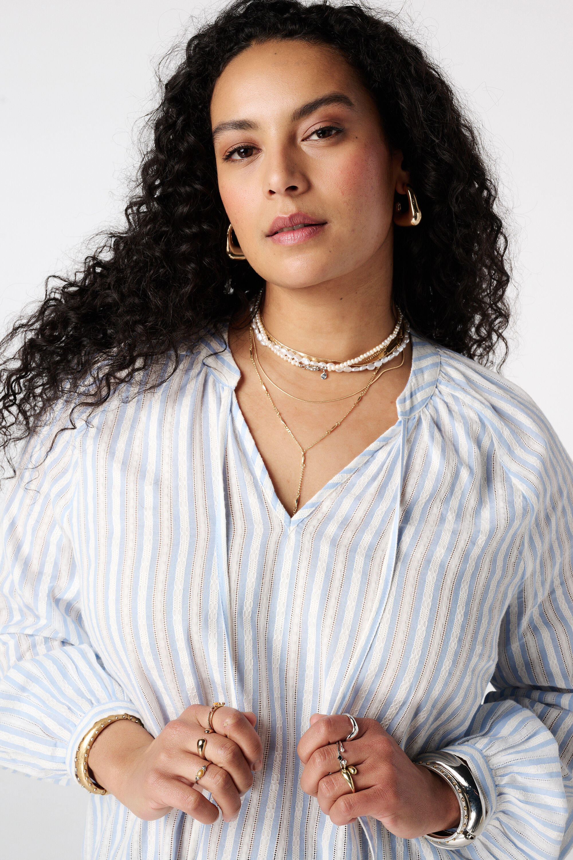 Gestreepte blouse image number 4