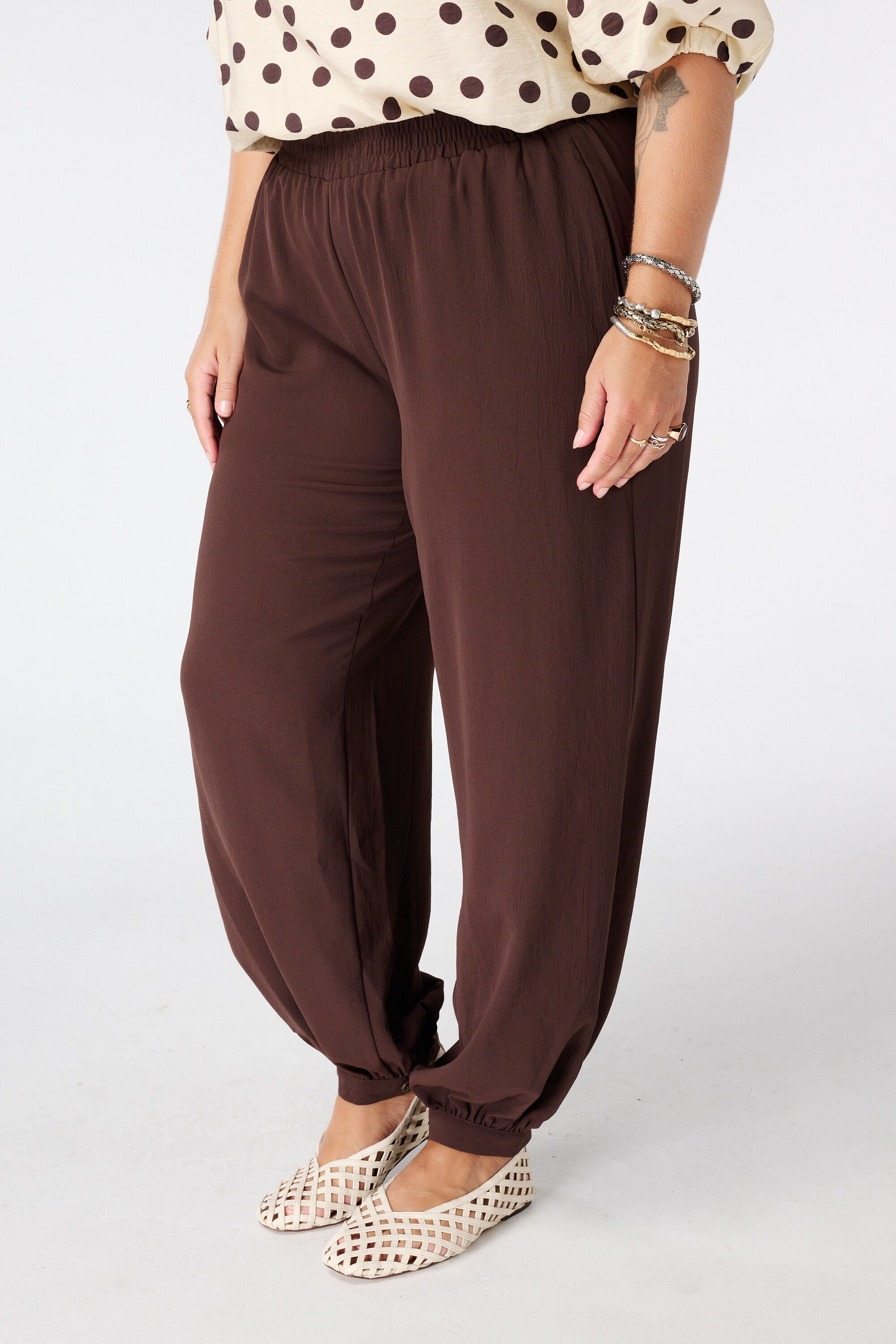 Balloon broek met elastische taille image number 5